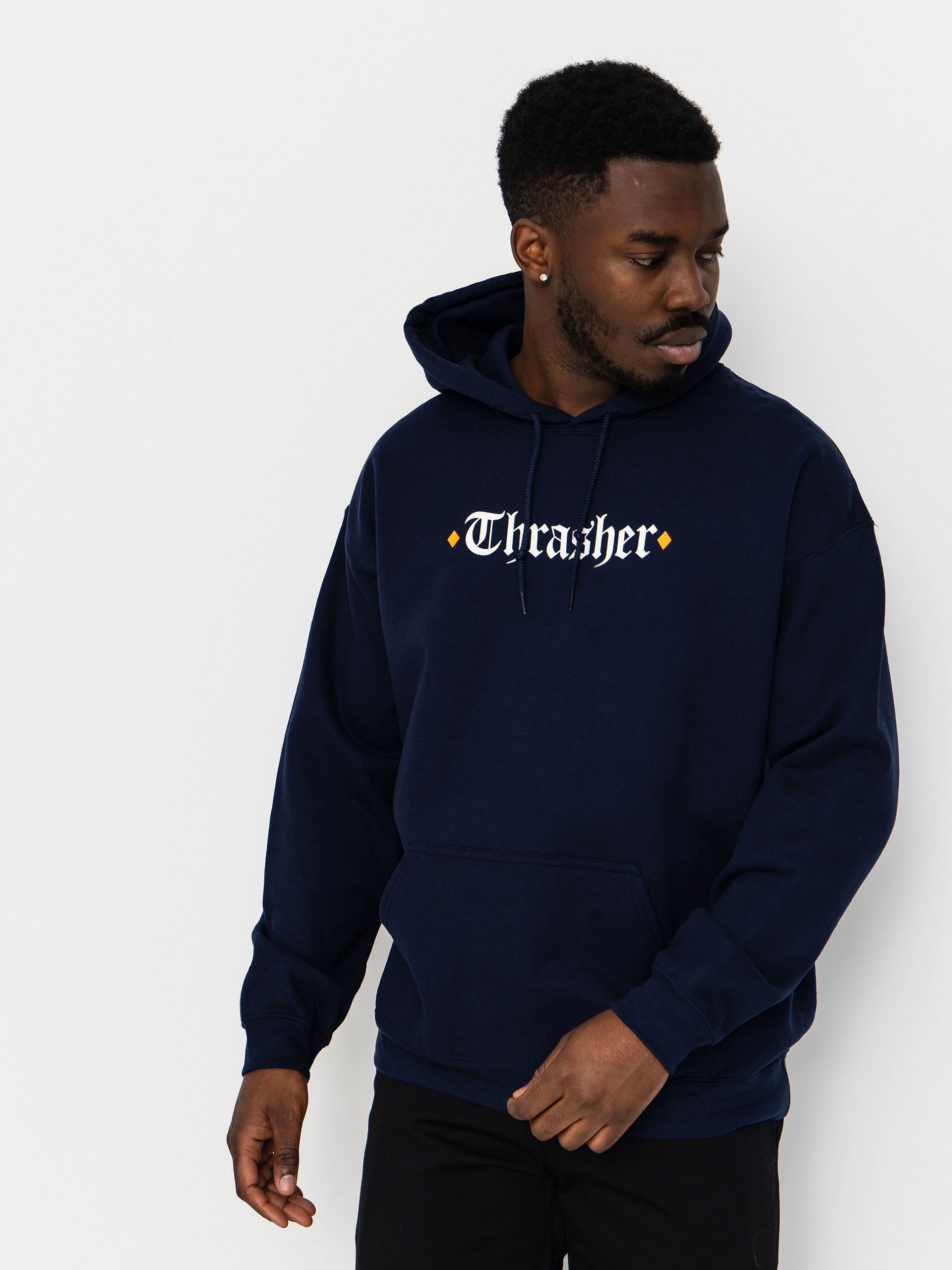 Hanorac cu glugă Thrasher x Spitfire The End Oath HD (navy)