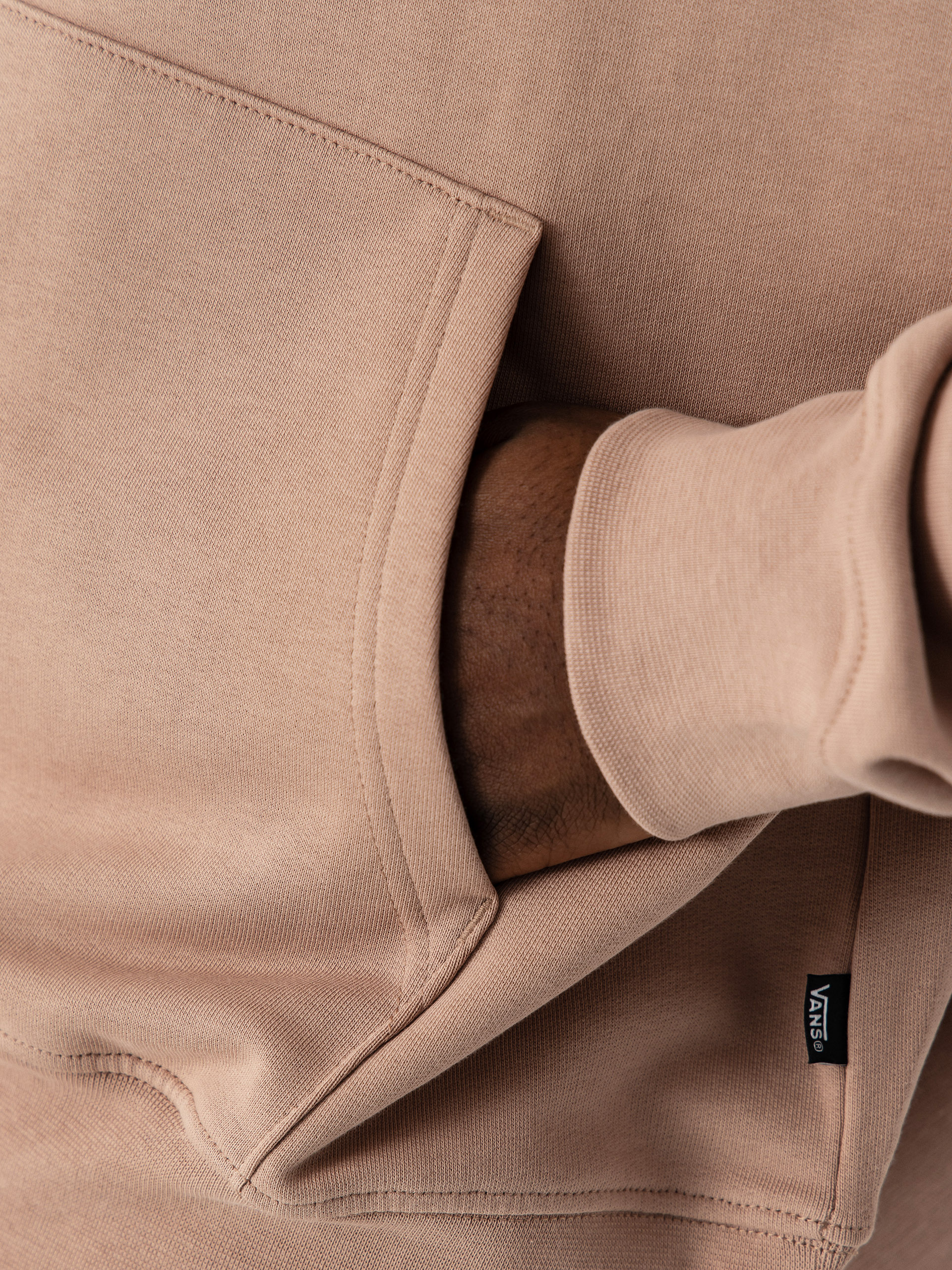 Hanorac cu glugă Vans Blocked Box HD (warm taupe)