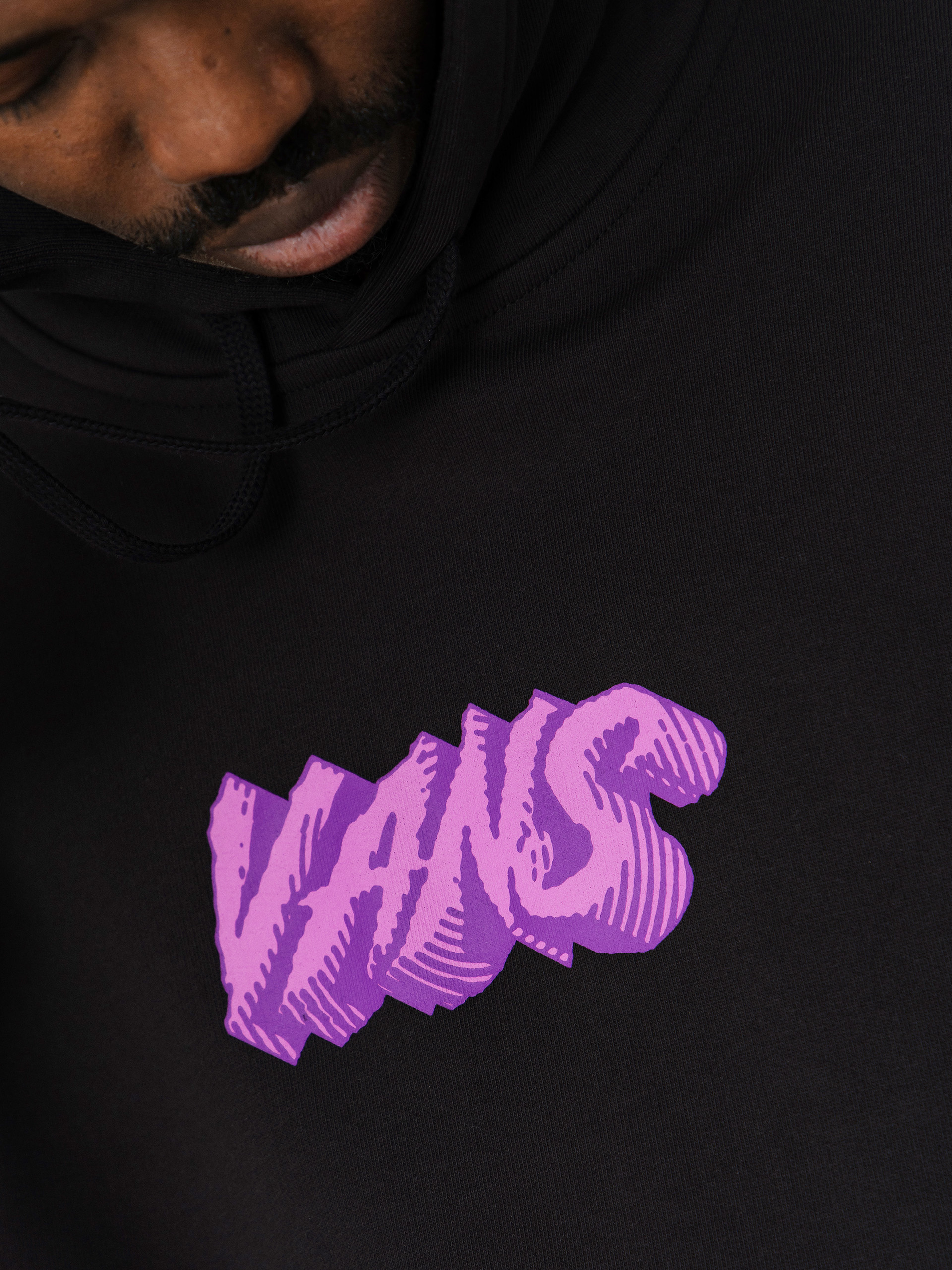 Hanorac cu glugă Vans Stone Swirl Loose HD (black)