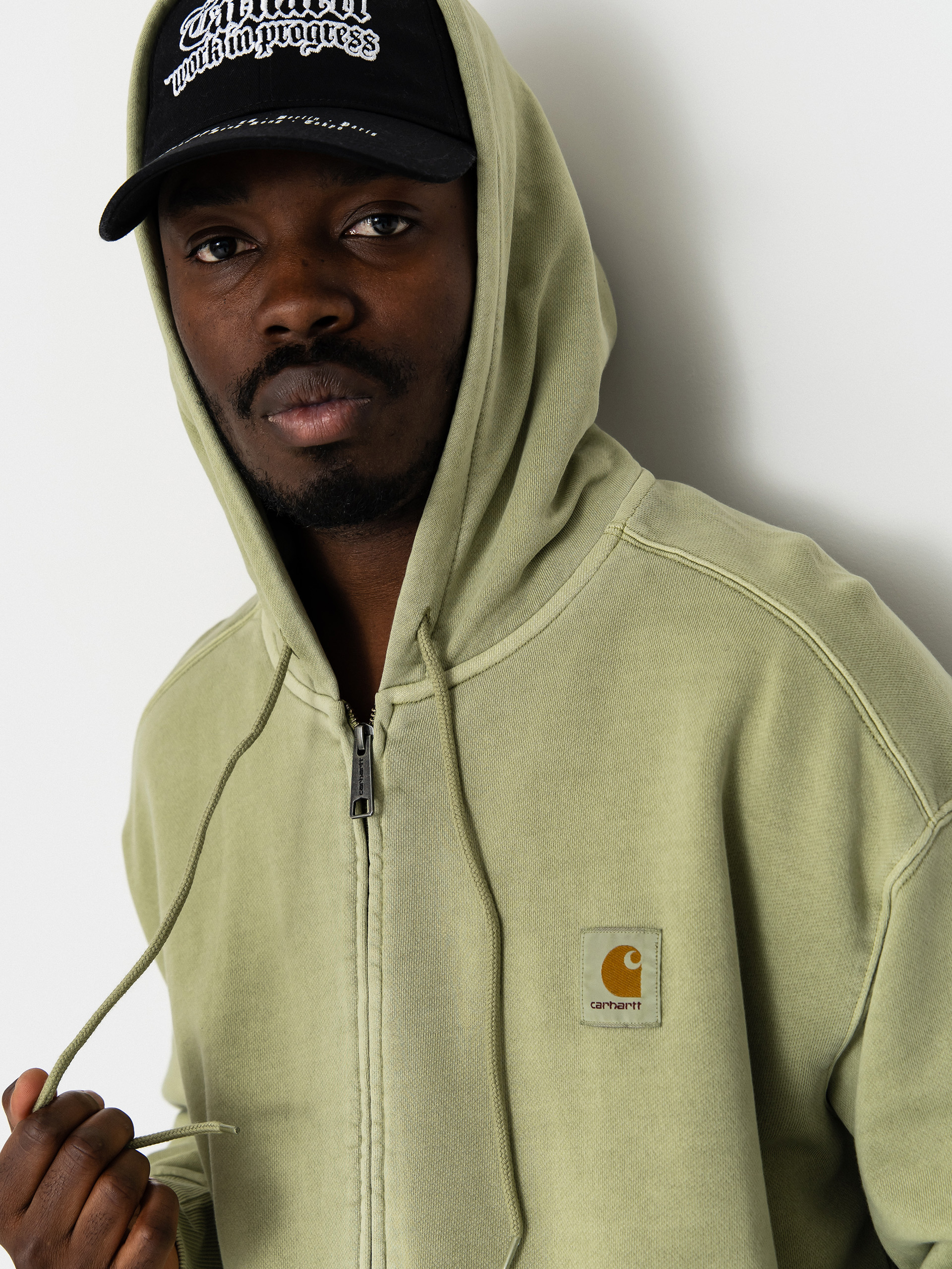 Hanorac cu glugă Carhartt WIP Nelson ZHD (gentle green)