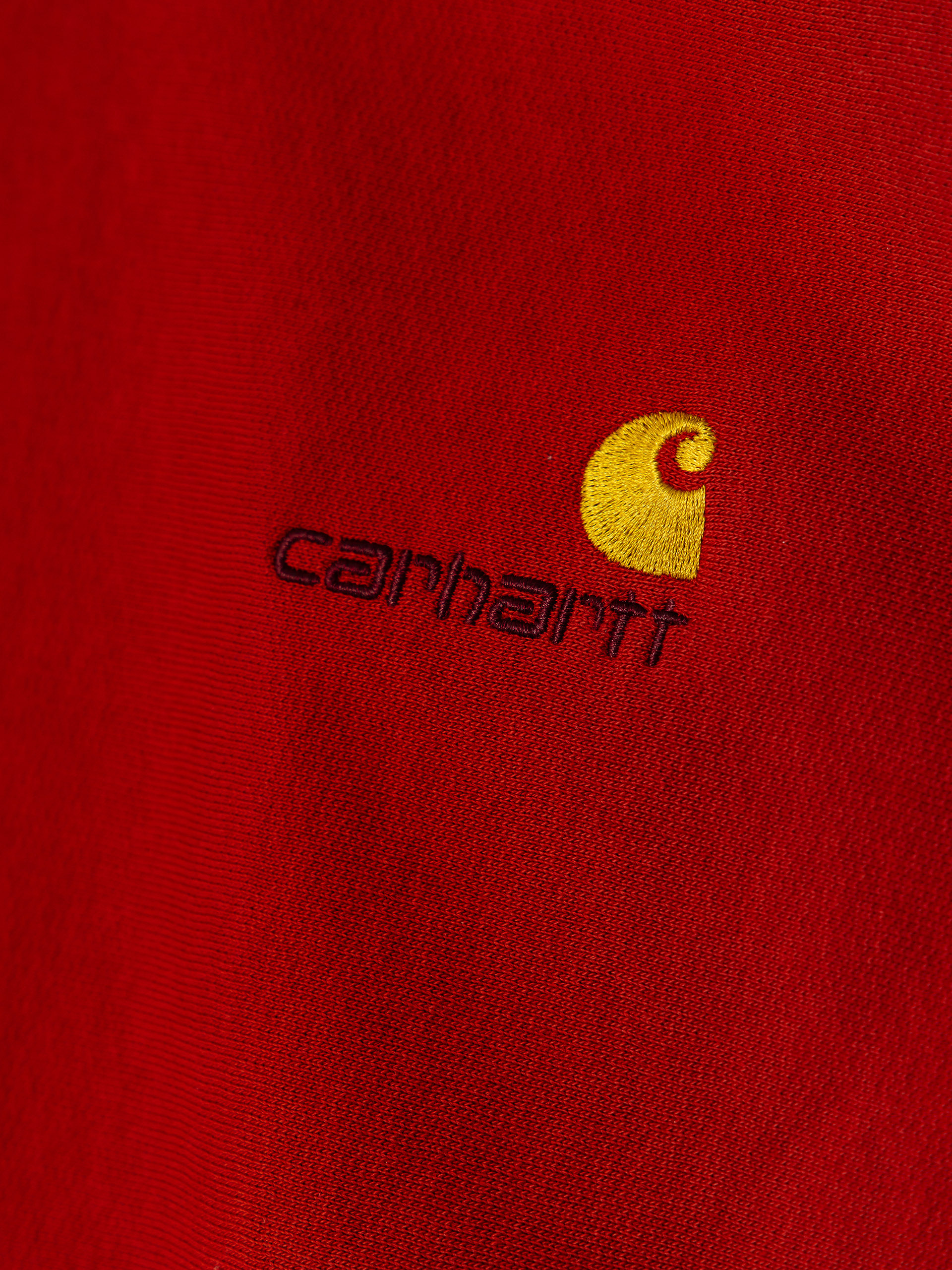Hanorac cu glugă Carhartt WIP American Script HD (oxide red)