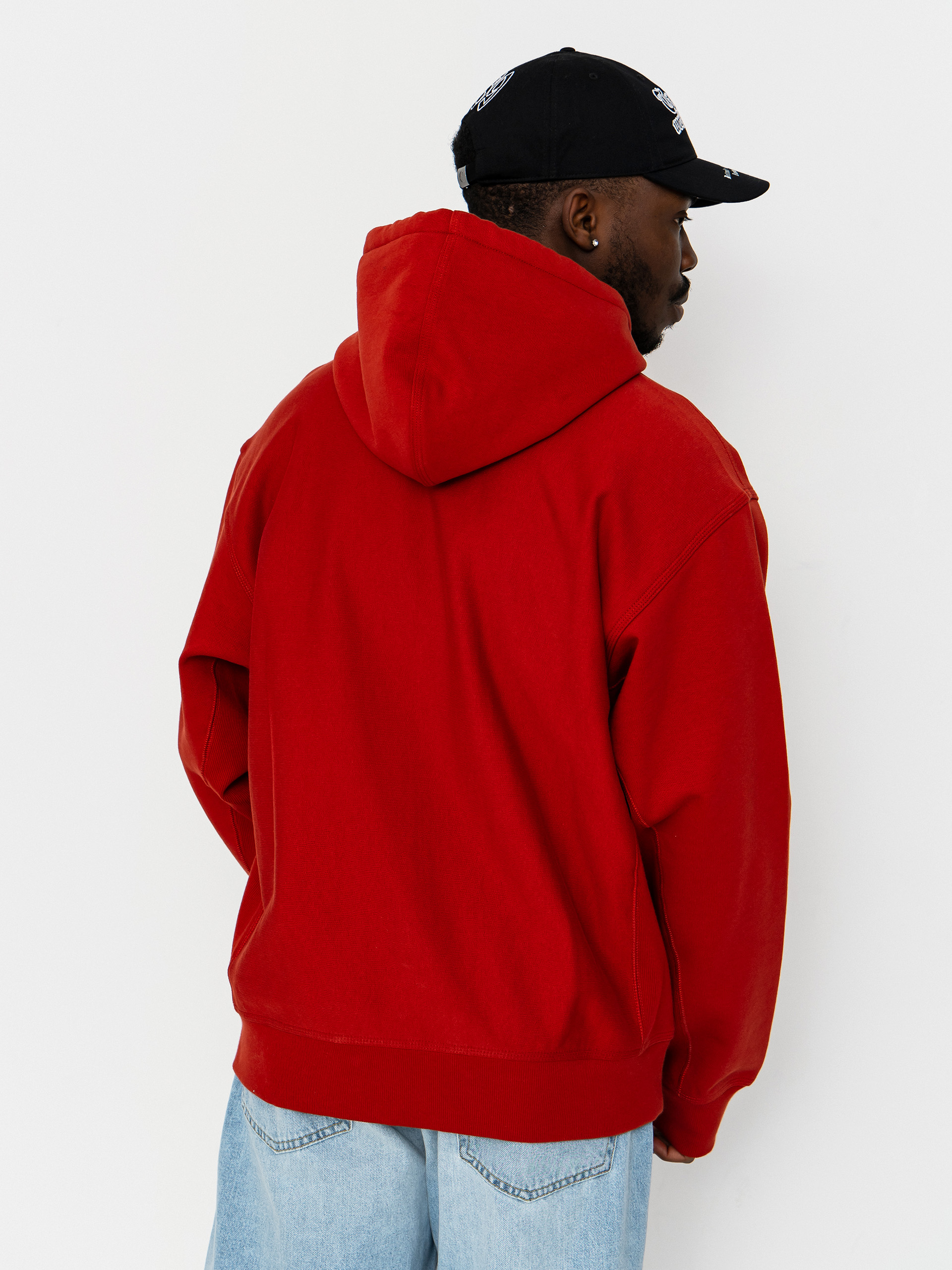 Hanorac cu glugă Carhartt WIP American Script HD (oxide red)