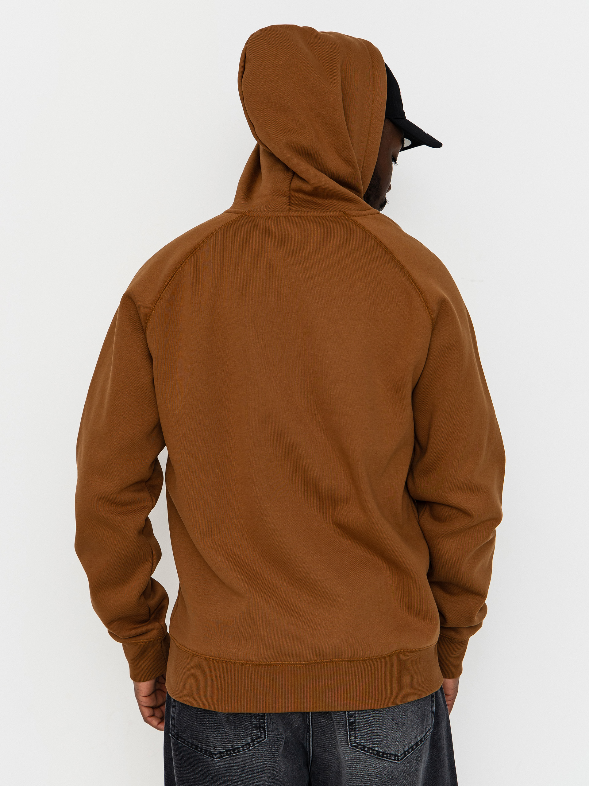 Hanorac cu glugă Carhartt WIP Chase HD (hamilton brown/gold)