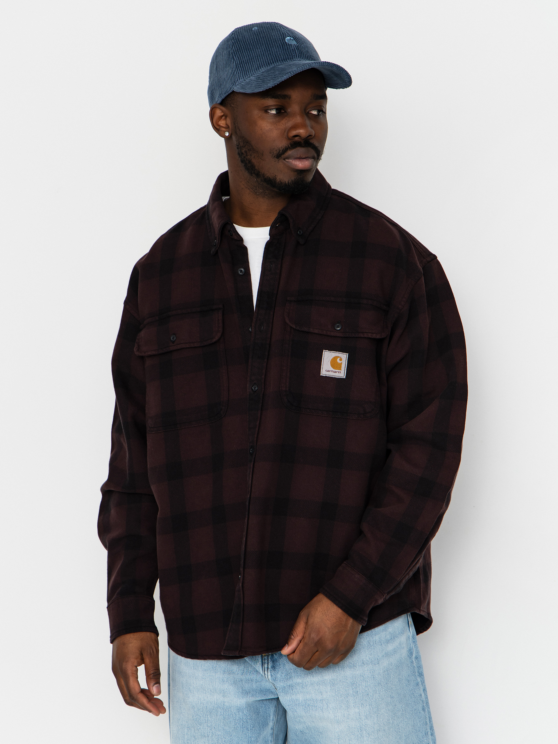 Cămașă Carhartt WIP Edmands (edmands check/natural/palisander)