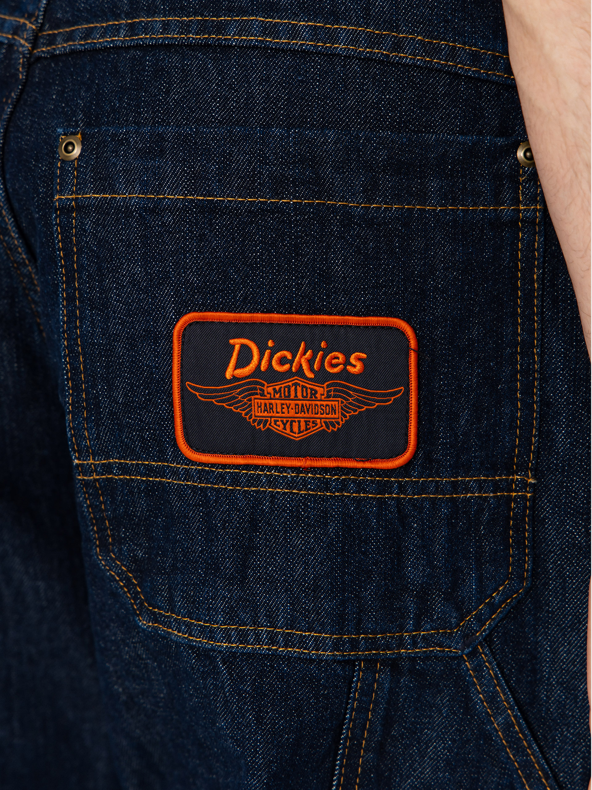 Pantaloni Dickies X Harley Davidson Denim Carpenter (rinsed indigo blue)