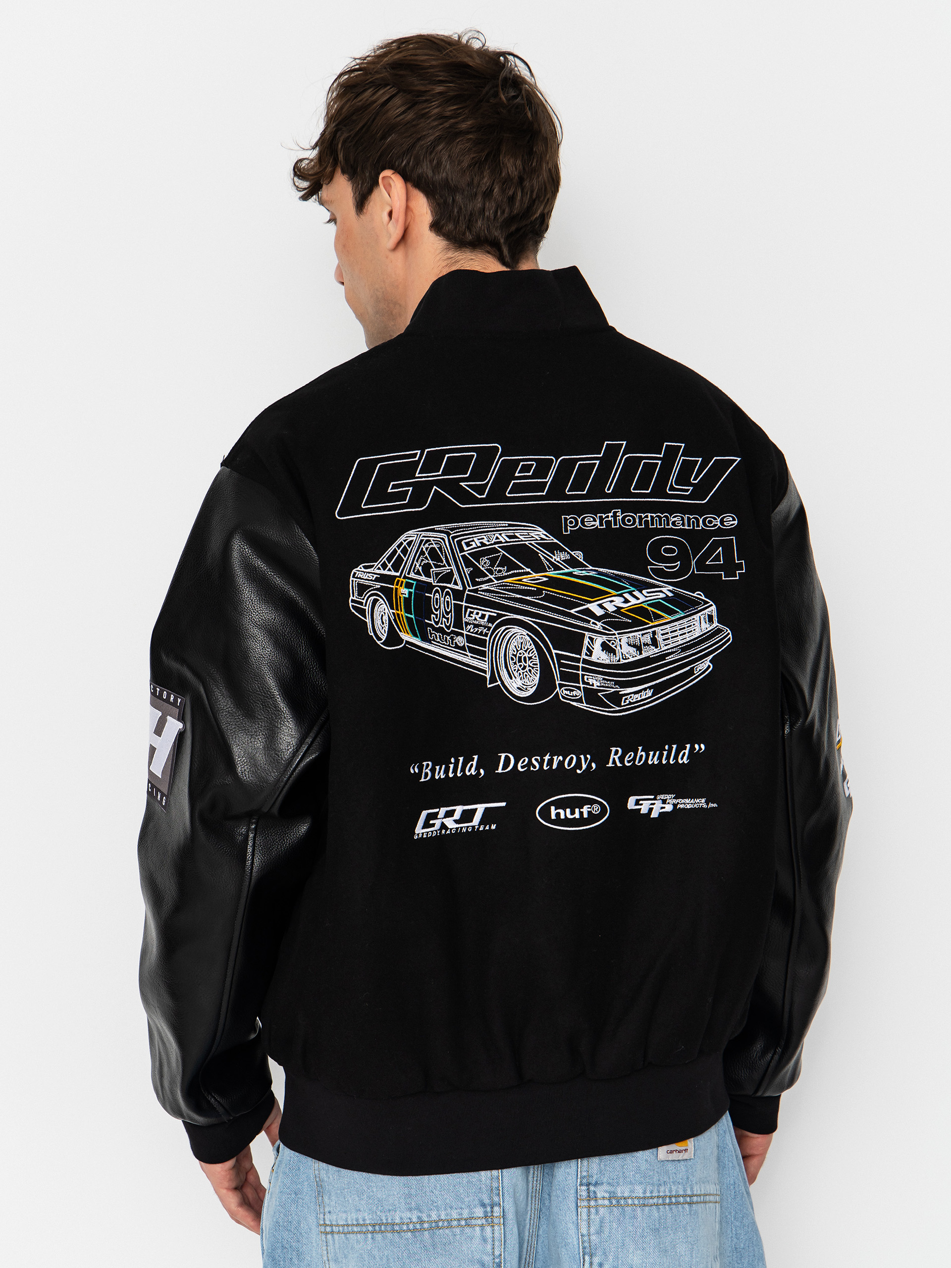 Geacă HUF X Greddy Varsity (black)