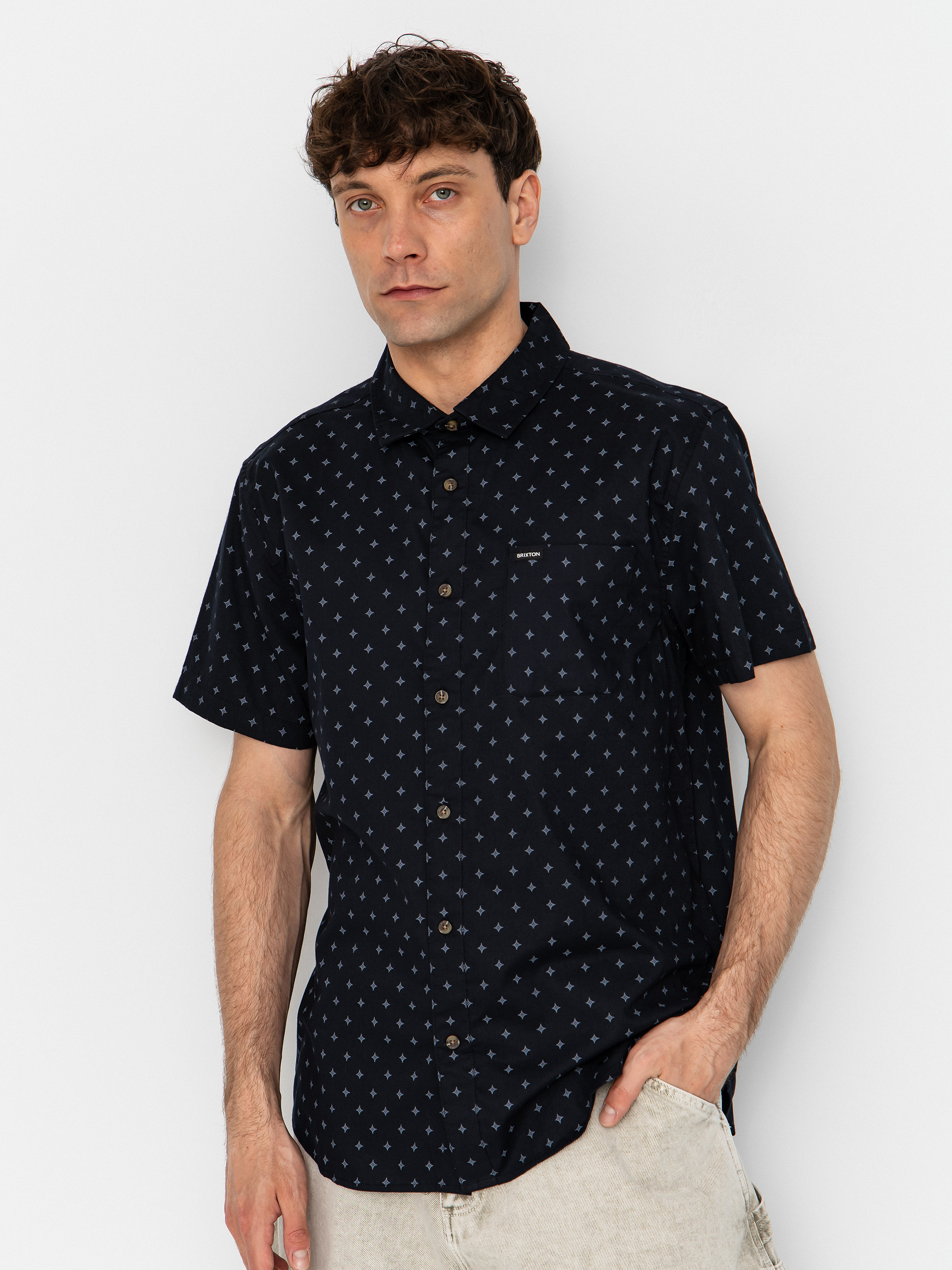 Cămașă Brixton Charter Print (future grey diamond tile)