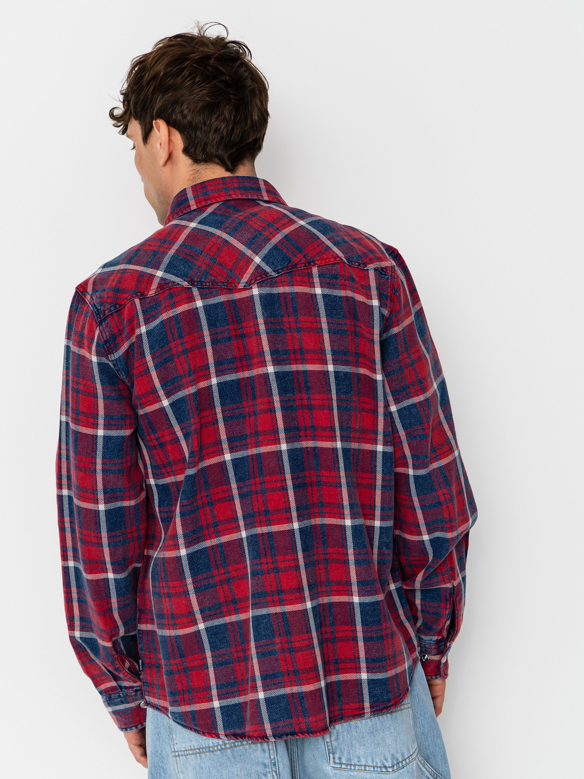 Cămașă Brixton Waylon Lw Overshirt (denim plaid)