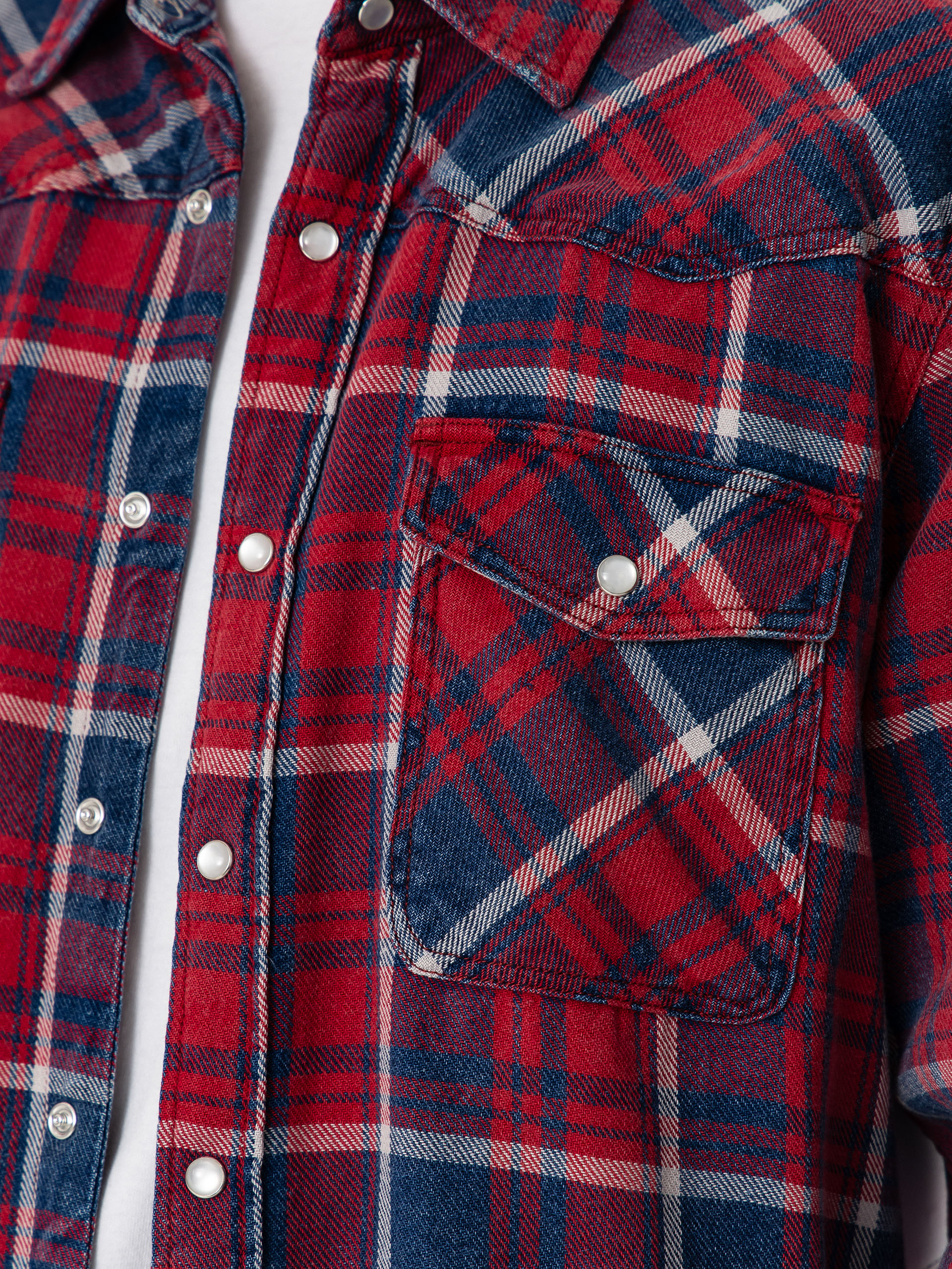 Cămașă Brixton Waylon Lw Overshirt (denim plaid)