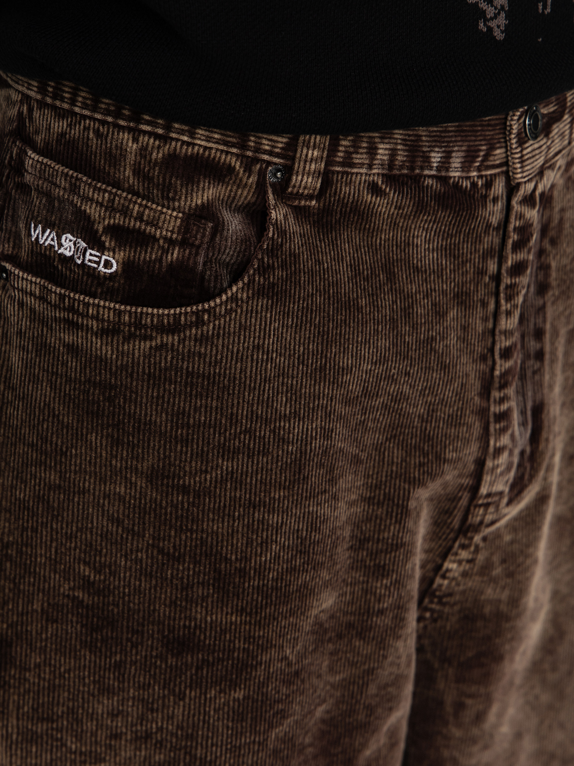 Pantaloni Wasted Paris Faded Corduroy Casper (faded brown)