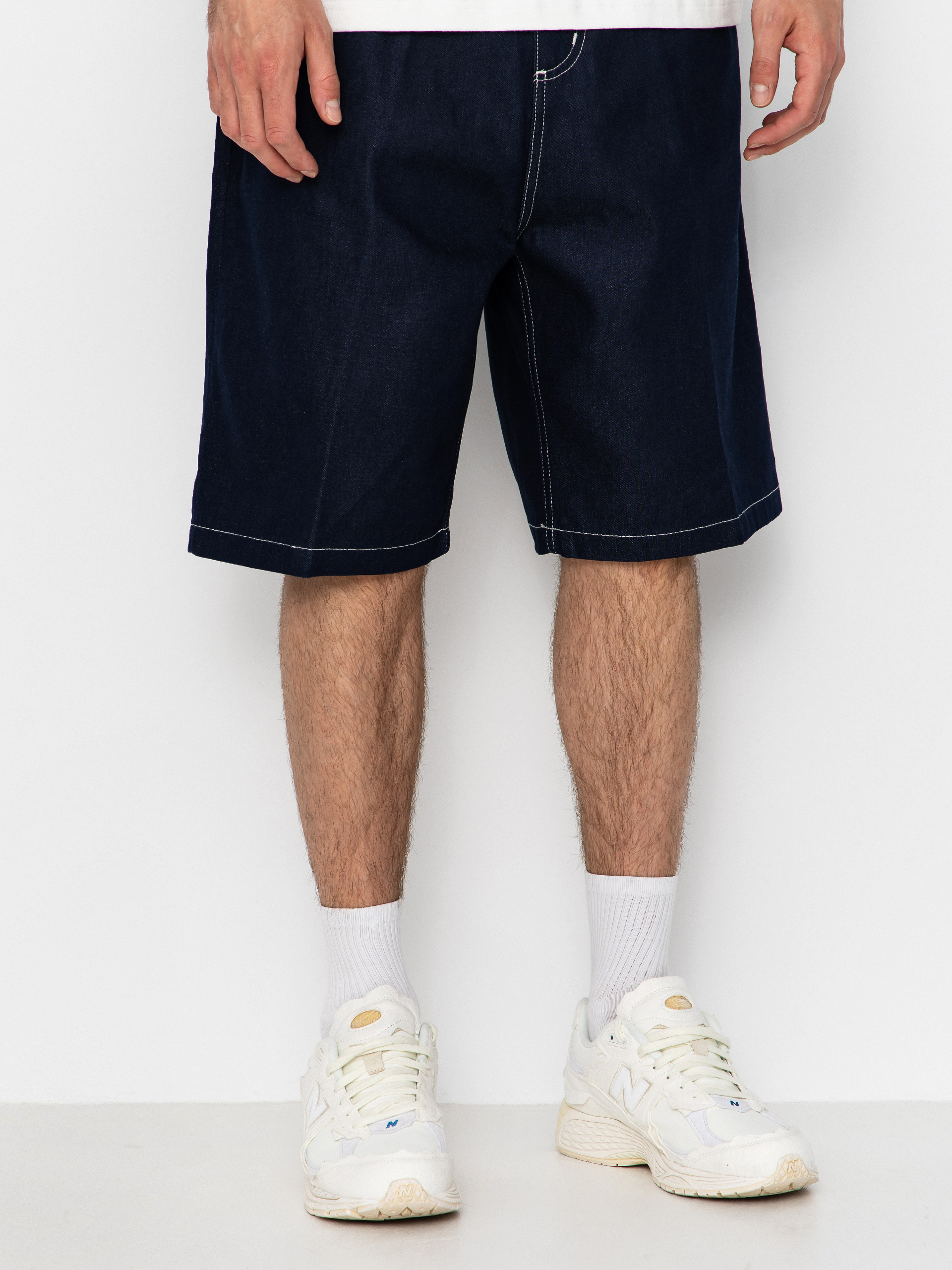 Pantaloni scurți Carhartt WIP Brandon (blue rigrid)