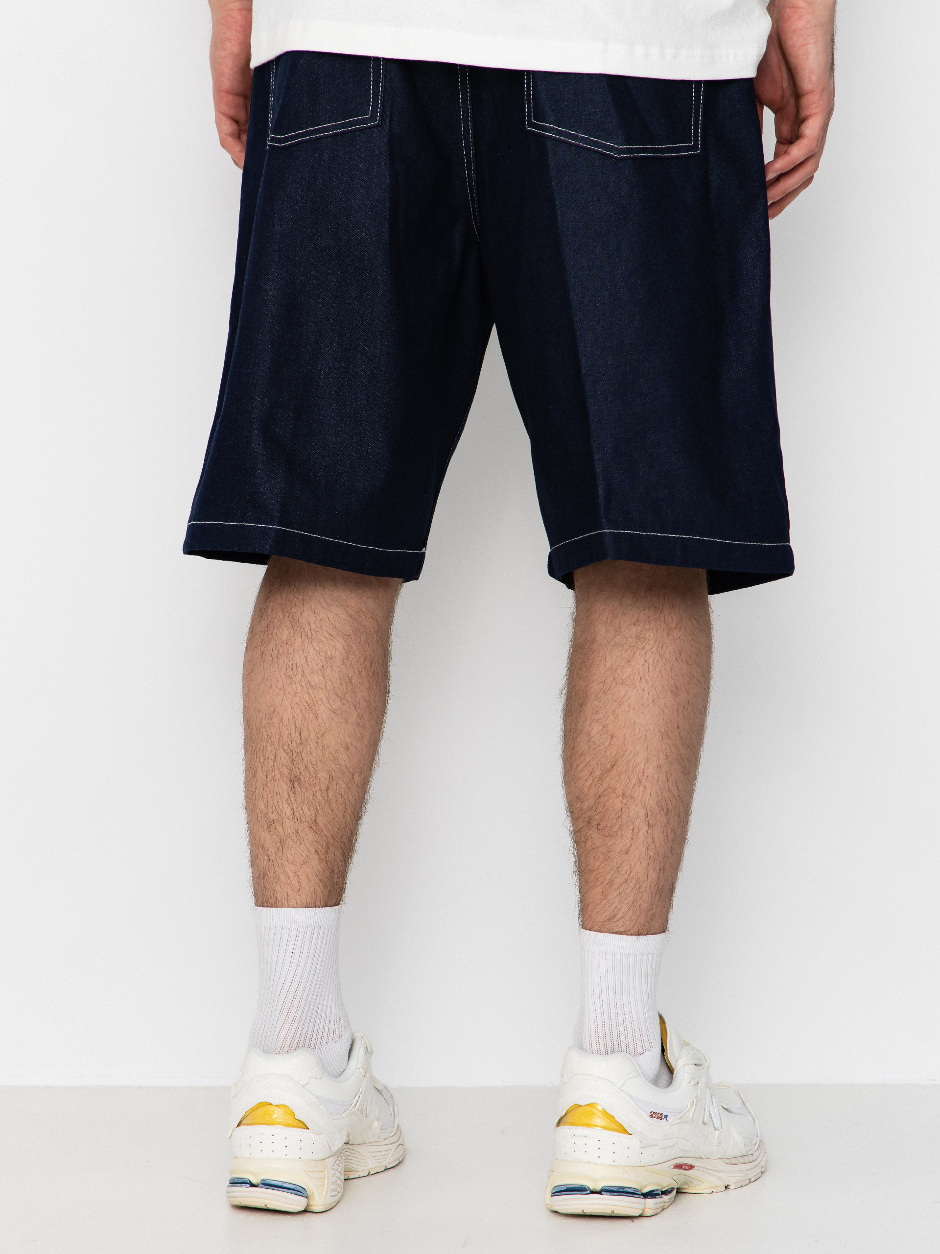 Pantaloni scurți Carhartt WIP Brandon (blue rigrid)