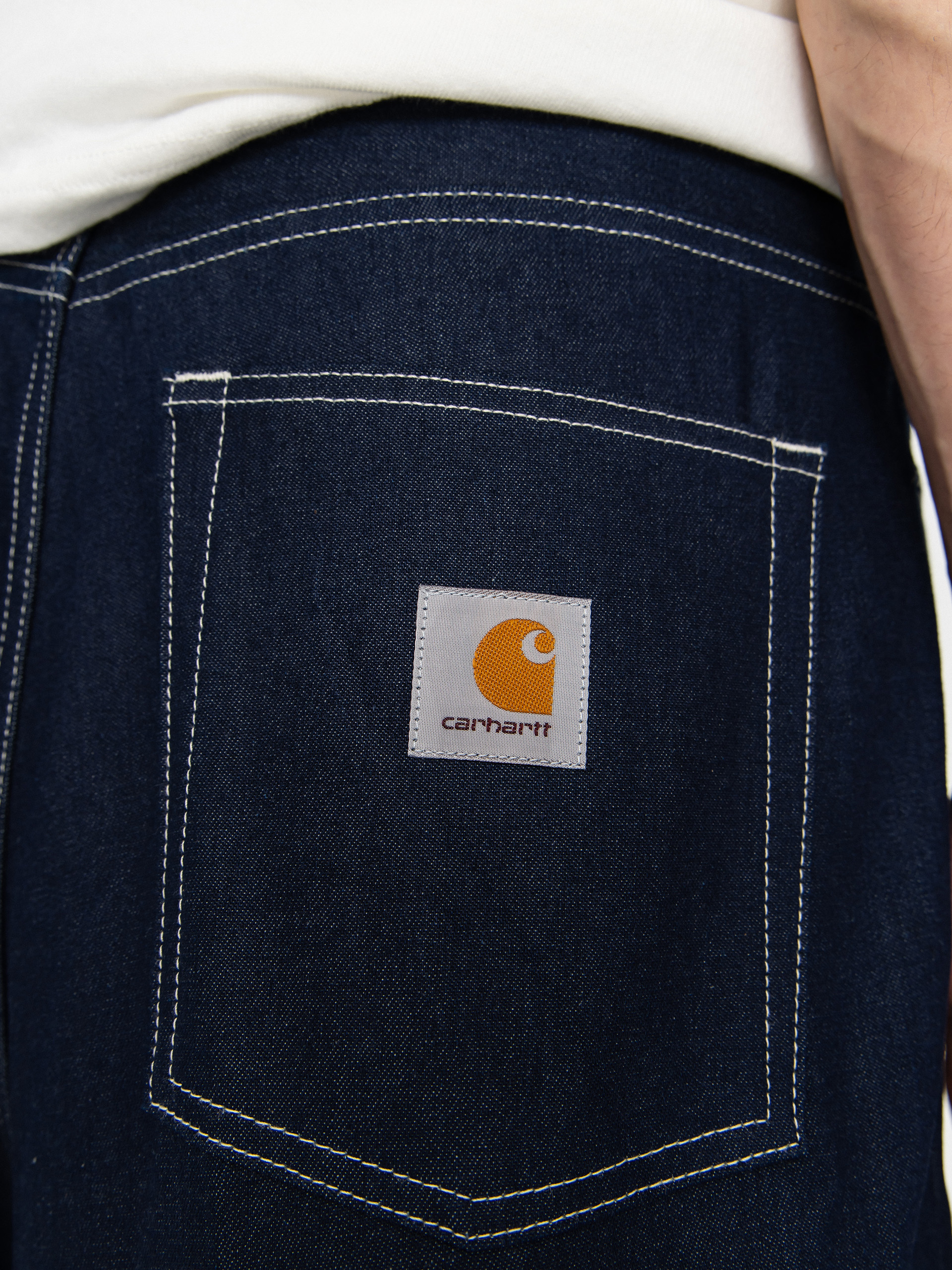 Pantaloni scurți Carhartt WIP Brandon (blue rigrid)