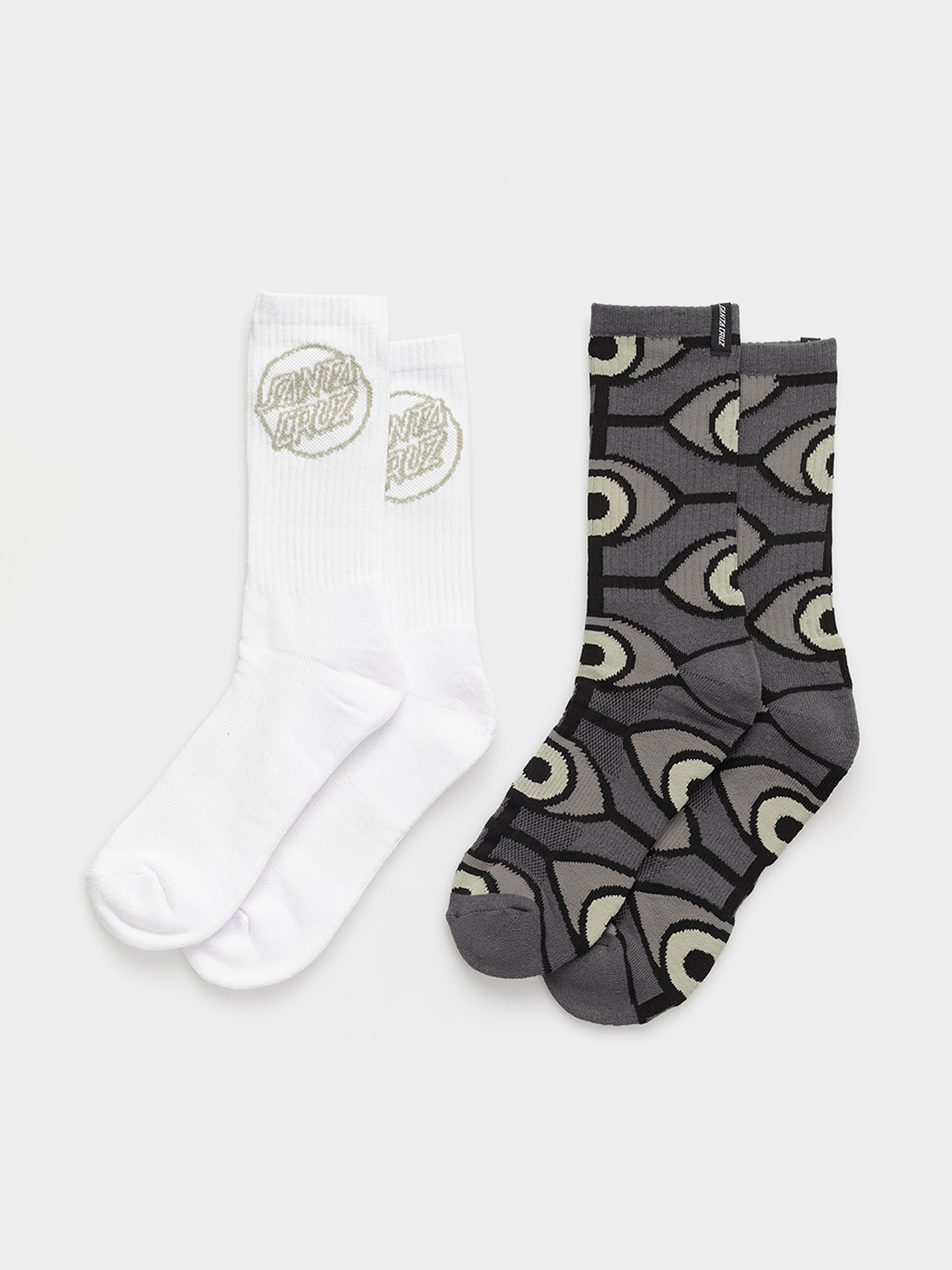 Șosete Santa Cruz Salba Eyess 2pk (black & white)