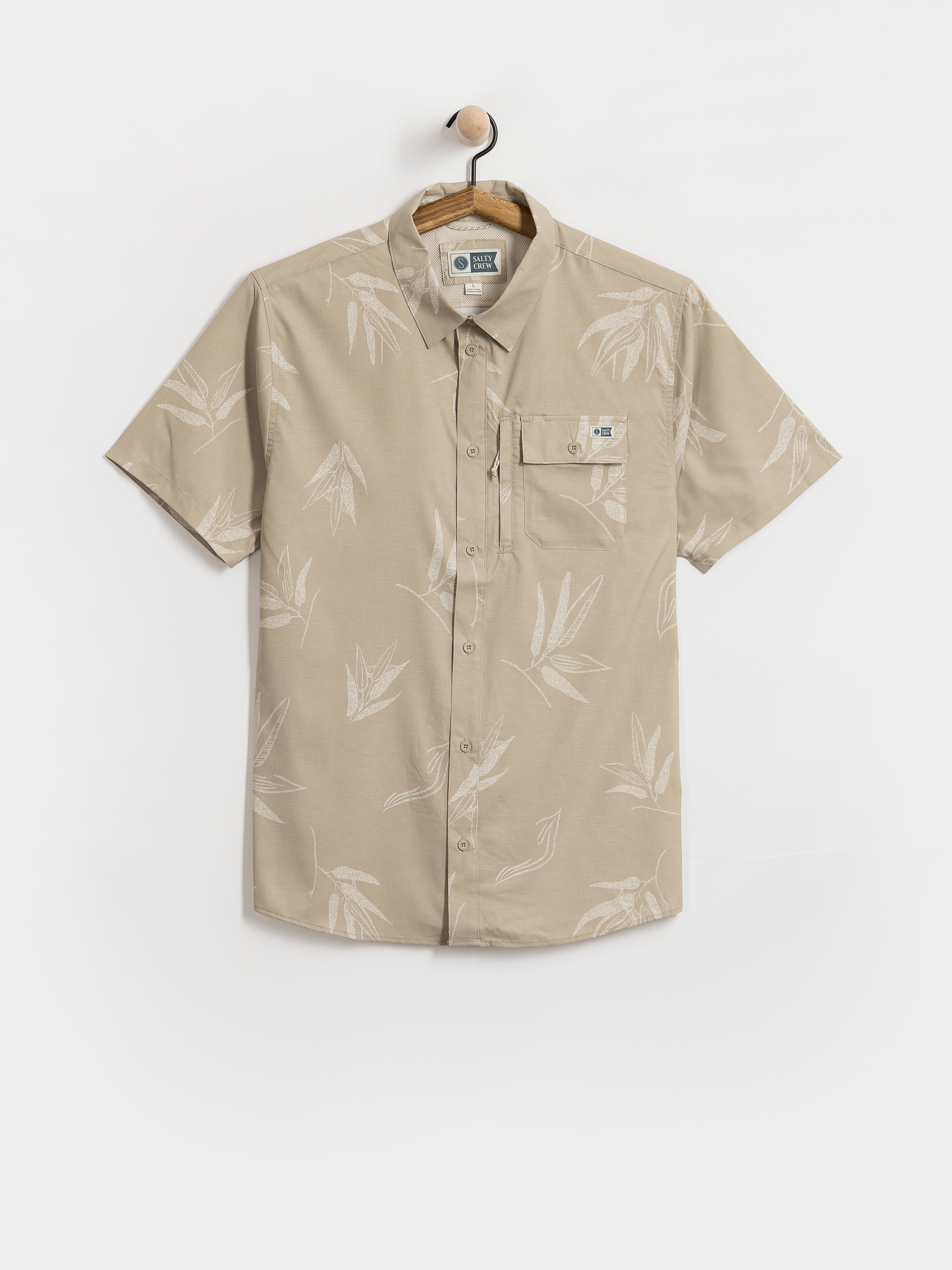 Cu0103mau0219u0103 Salty Crew Flagship Uv Button Up (dark khaki)