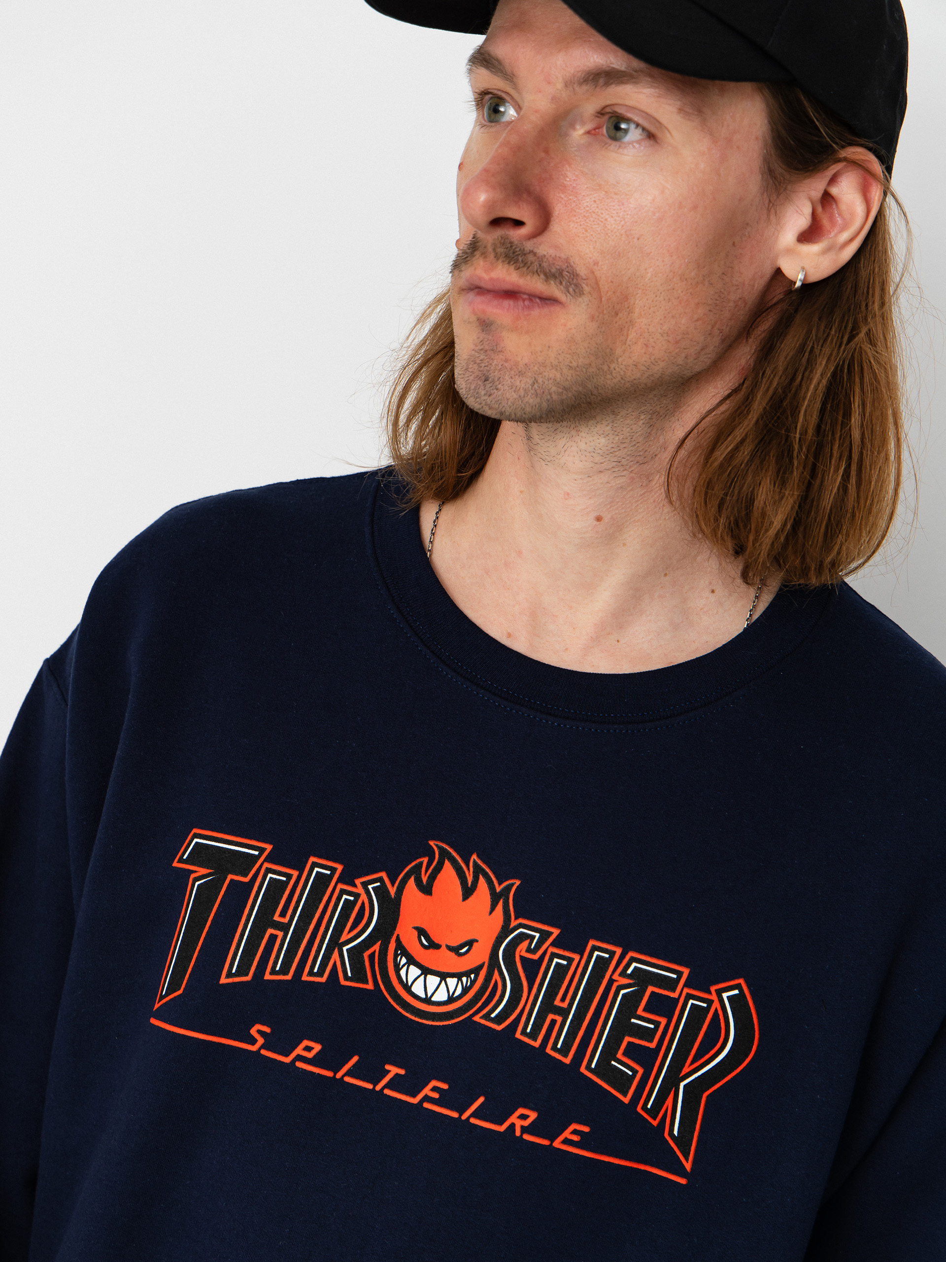 Hanorac Thrasher x Spitfire Big Head Outline (navy)