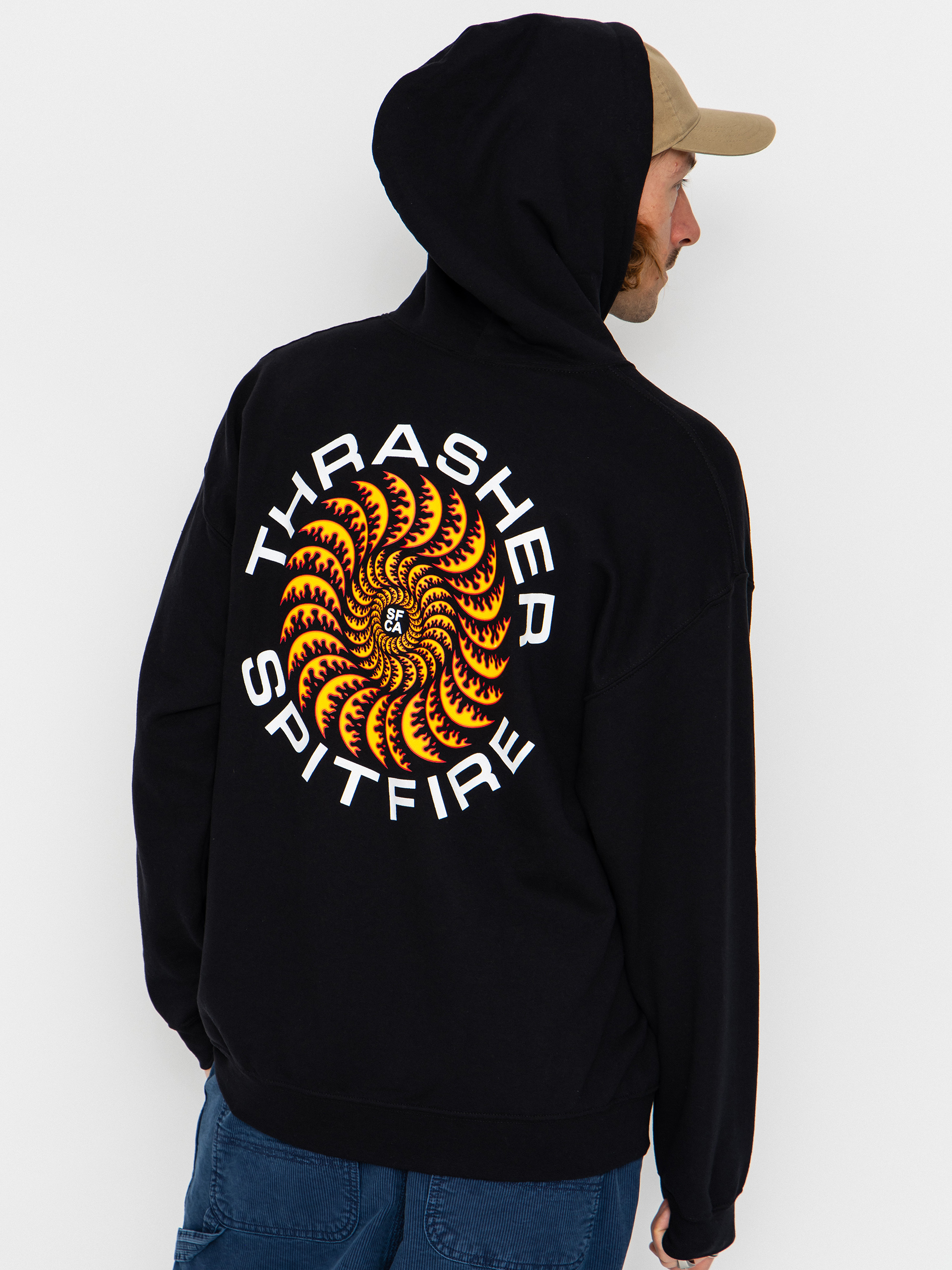 Hanorac cu glugă Thrasher x Spitfire Classic Swirl HD