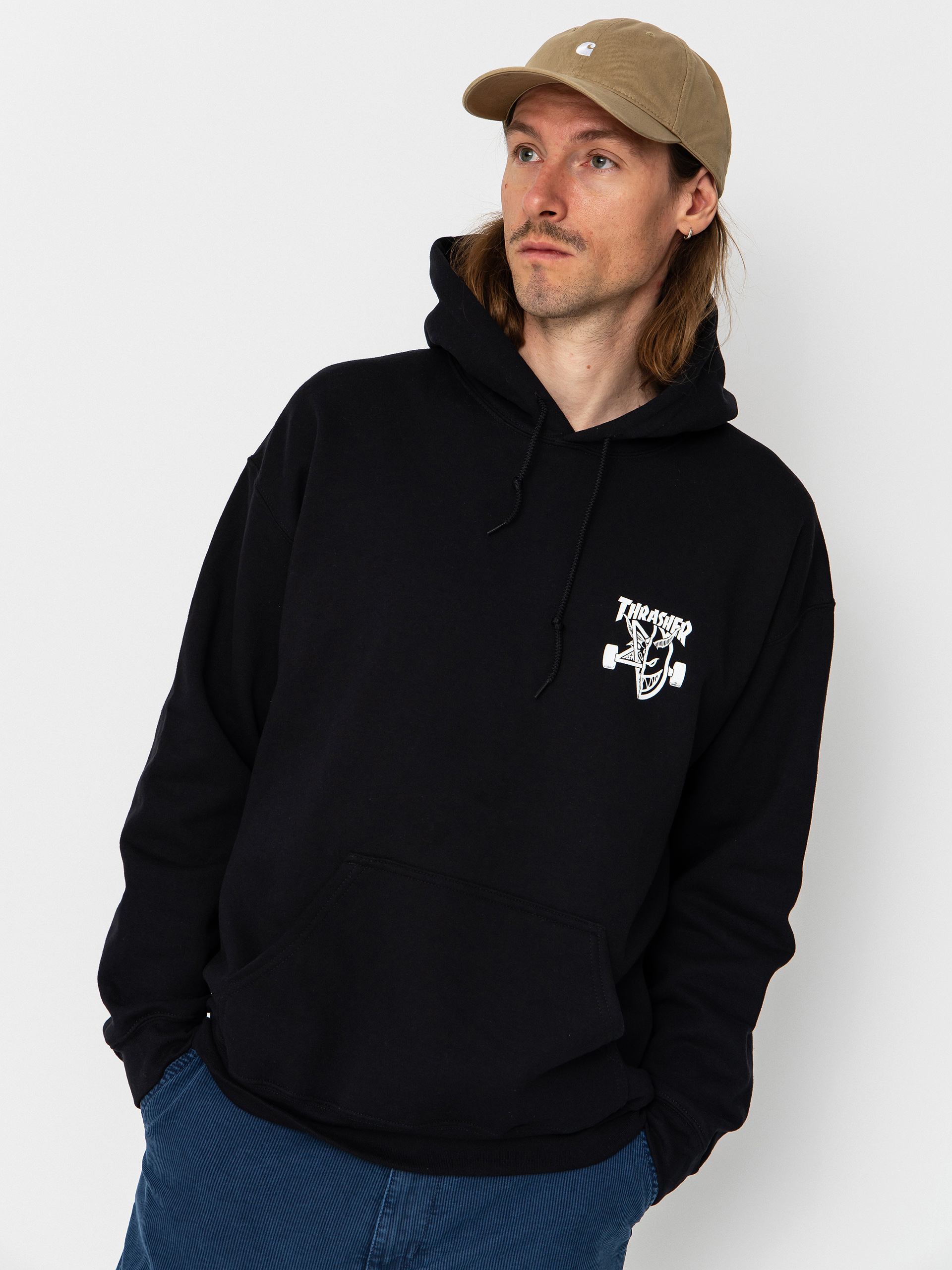 Hanorac cu glugă Thrasher x Spitfire Classic Swirl HD (black)