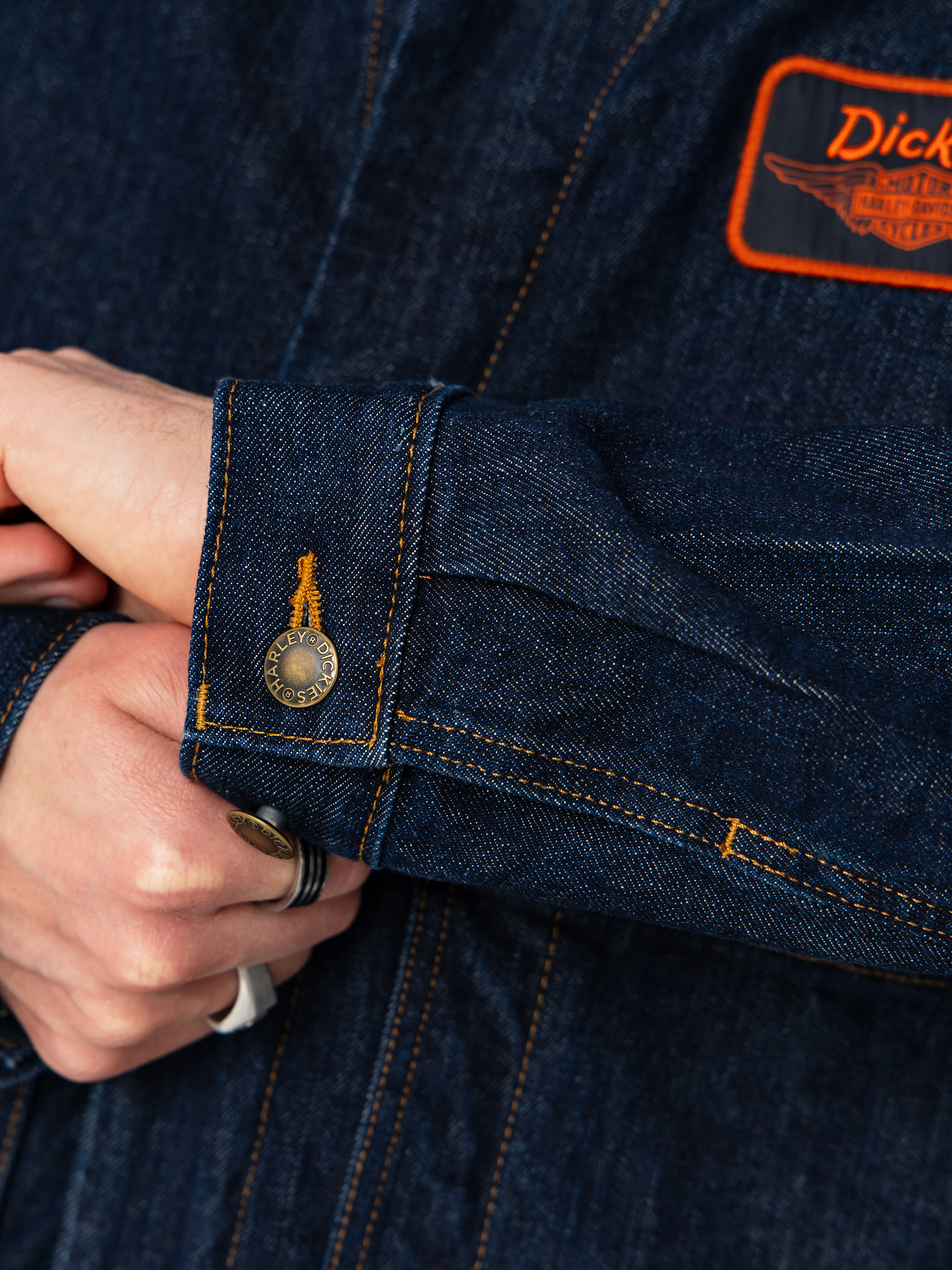 Geacă Dickies X Harley Davidson Boxy Denim (rinsed indigo blue)