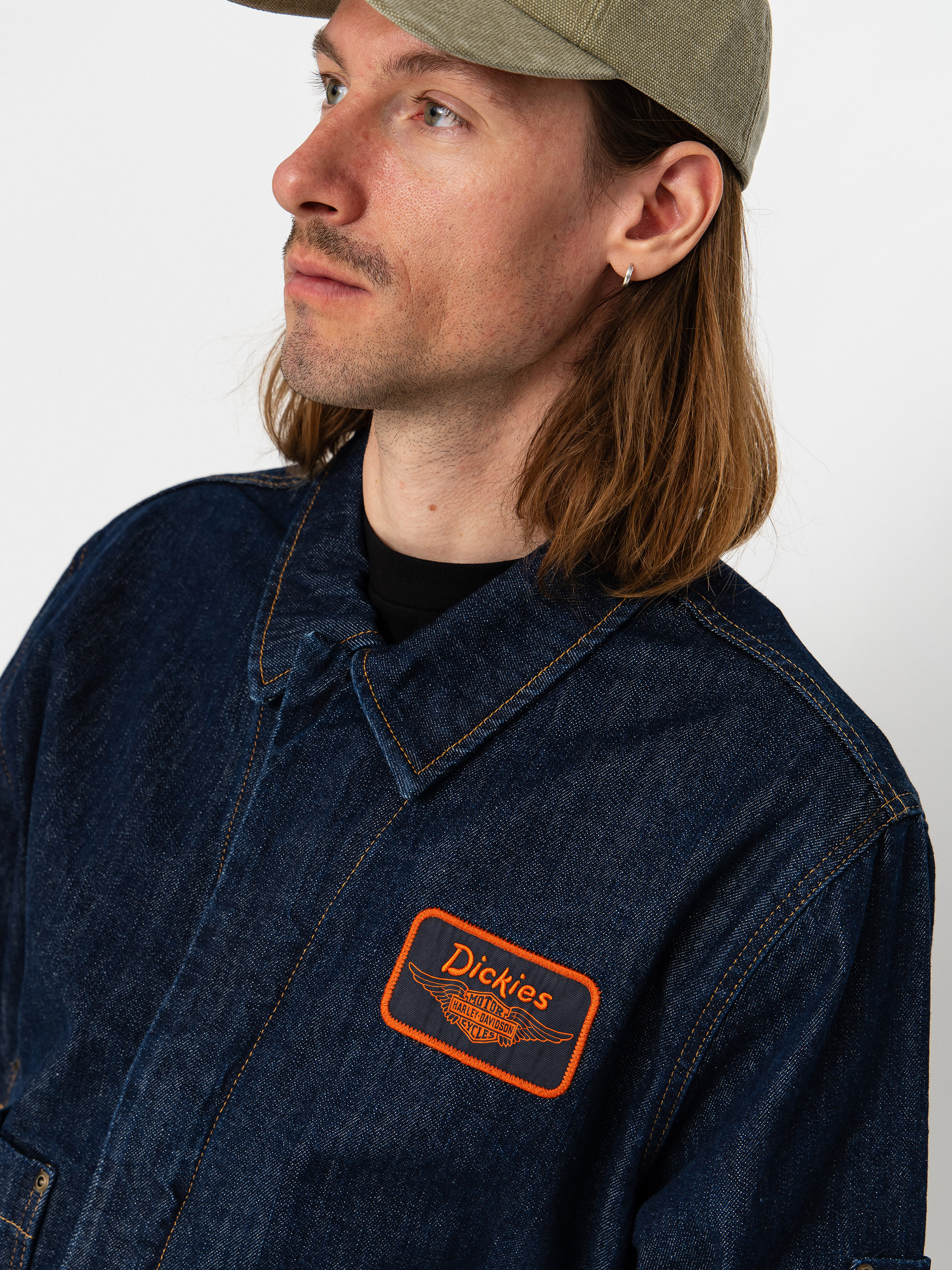 Geacă Dickies X Harley Davidson Boxy Denim (rinsed indigo blue)
