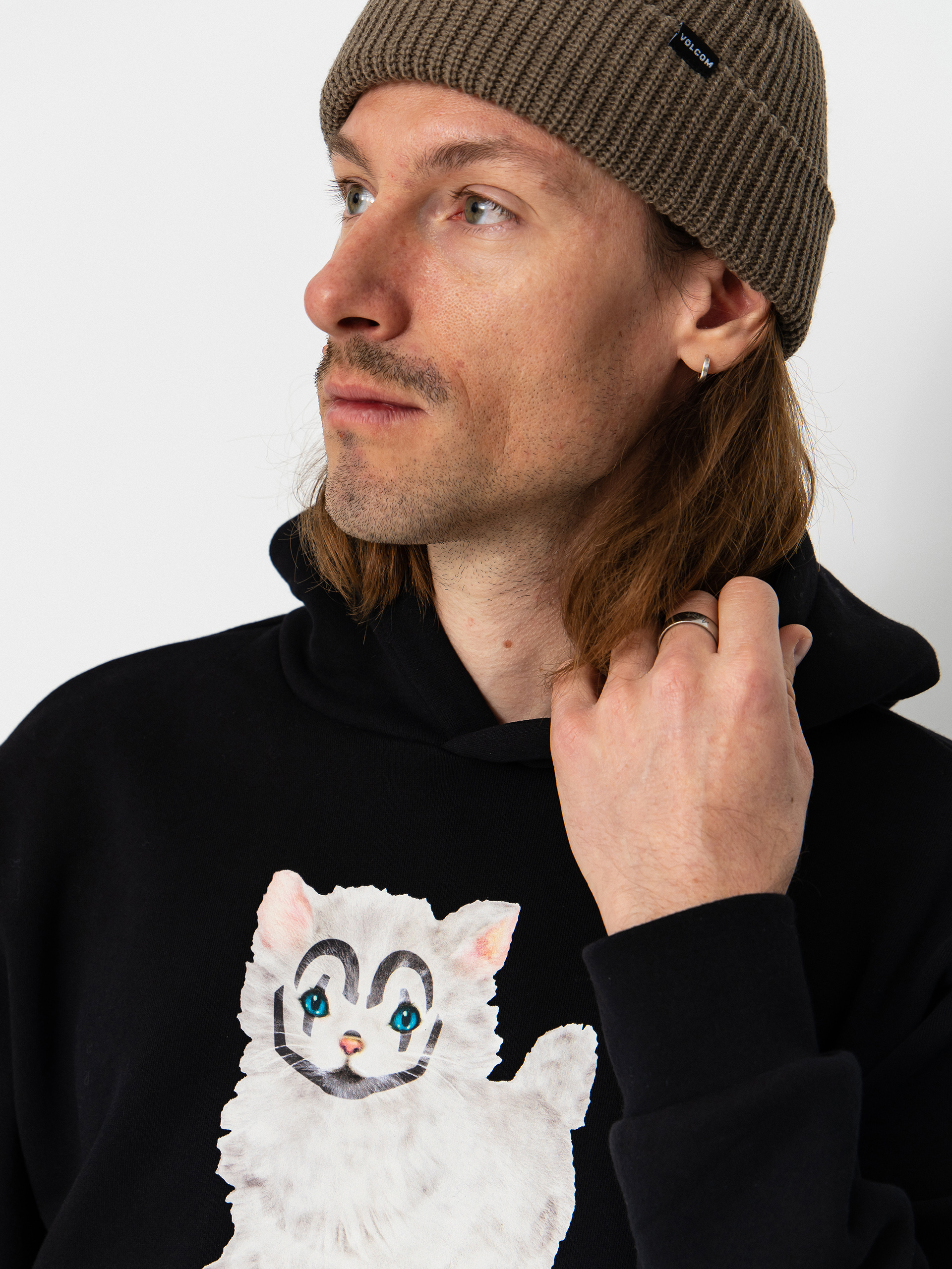 Hanorac cu glugă RipNDip Pet Me Im Cute HD (black)