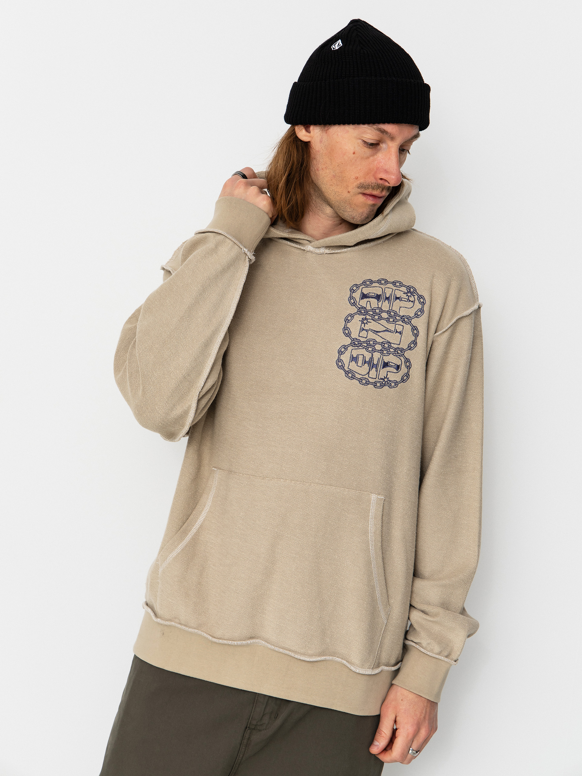 Hanorac cu glugă RipNDip Linked Up Reverse Stitched HD (khaki)