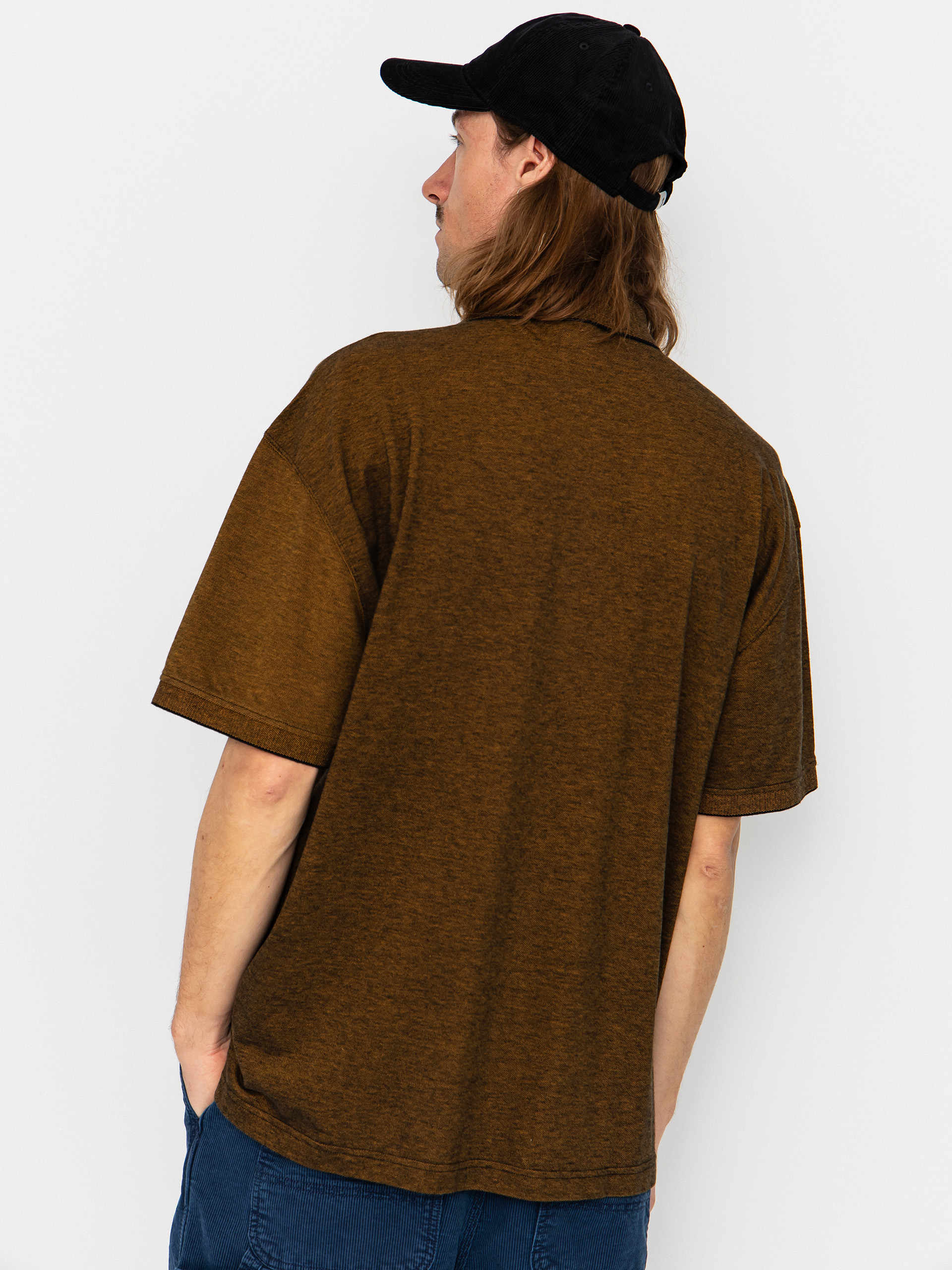 Tricou polo Polar Skate Surf Pique (black/caramel)