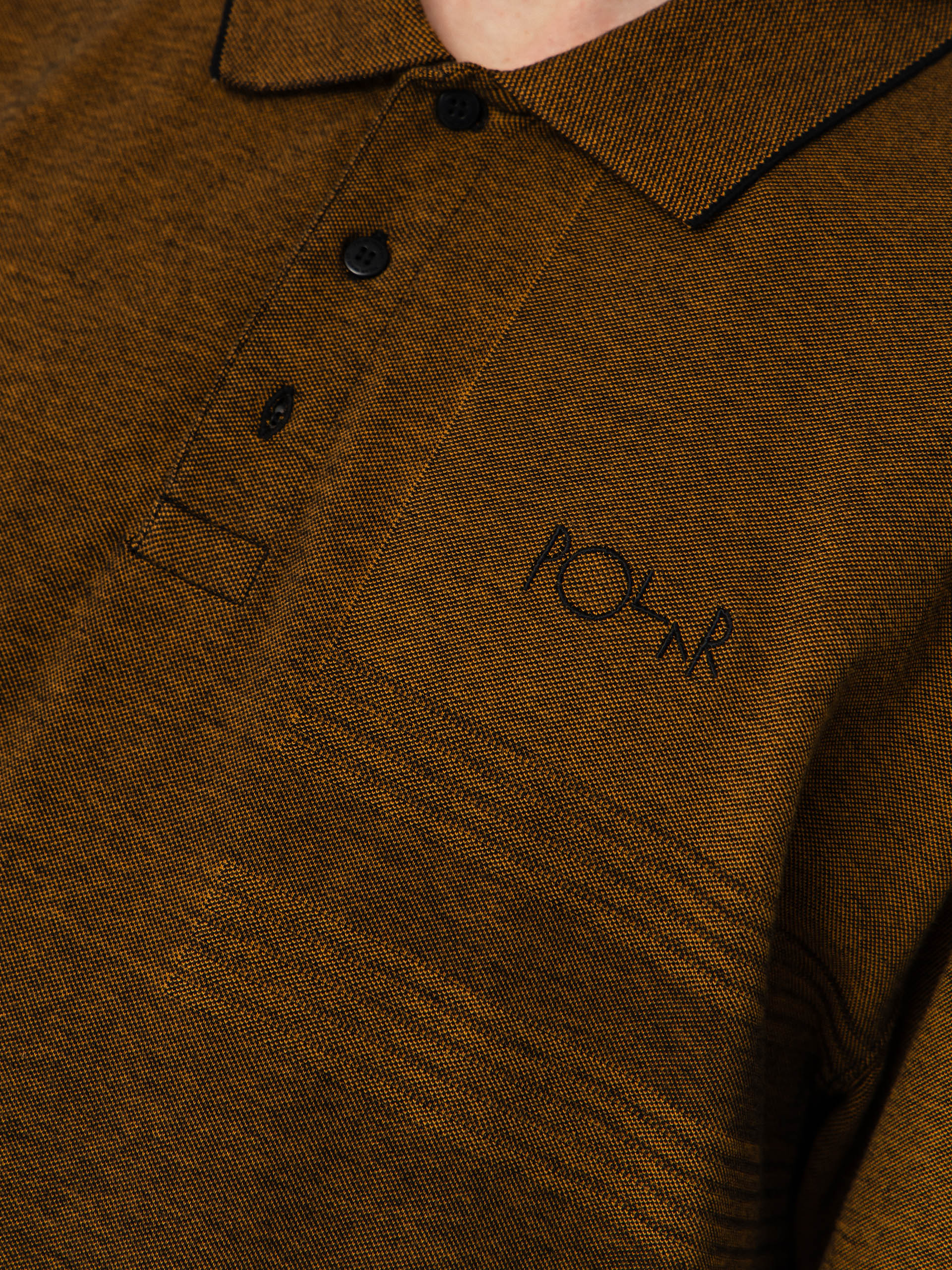Tricou polo Polar Skate Surf Pique (black/caramel)