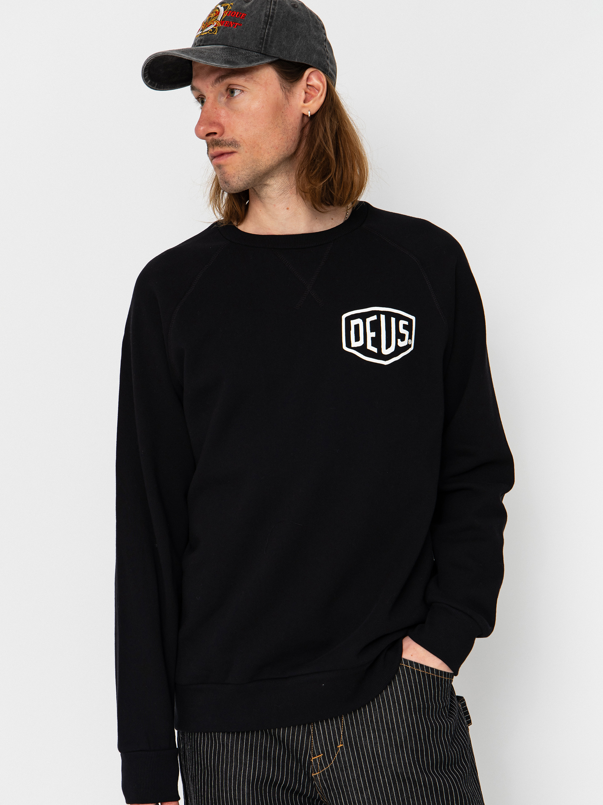 Hanorac Deus Ex Machina Harajuku Address Crew (black)