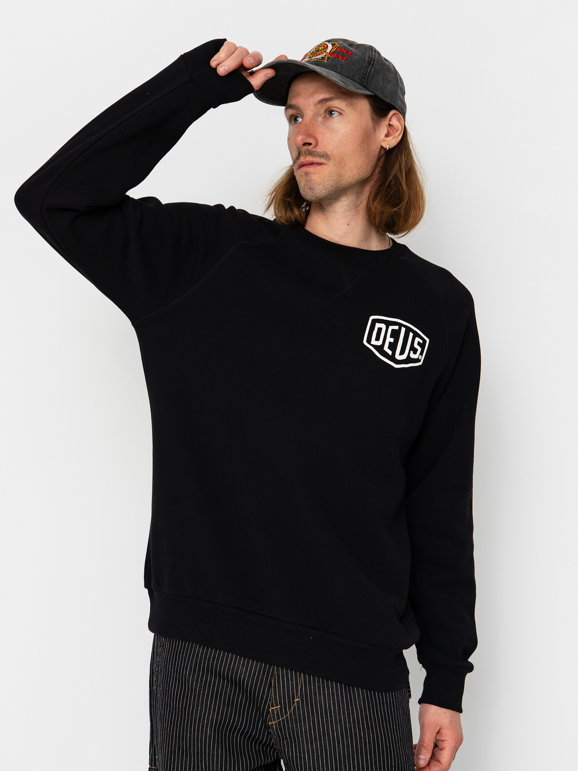 Hanorac Deus Ex Machina Harajuku Address Crew (black)