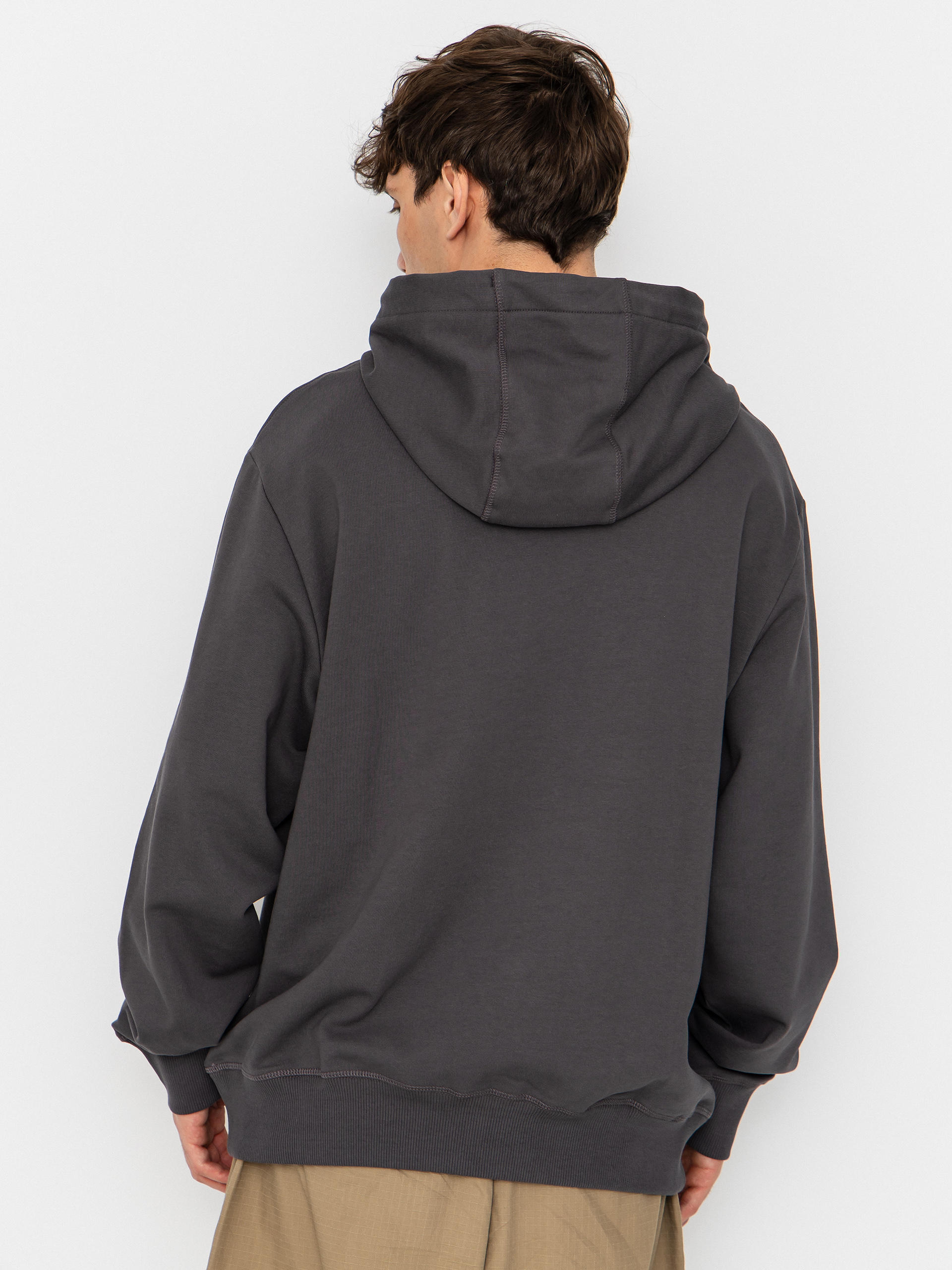 Hanorac cu glugă The North Face Essential Light Relaxed HD (anthracite grey)