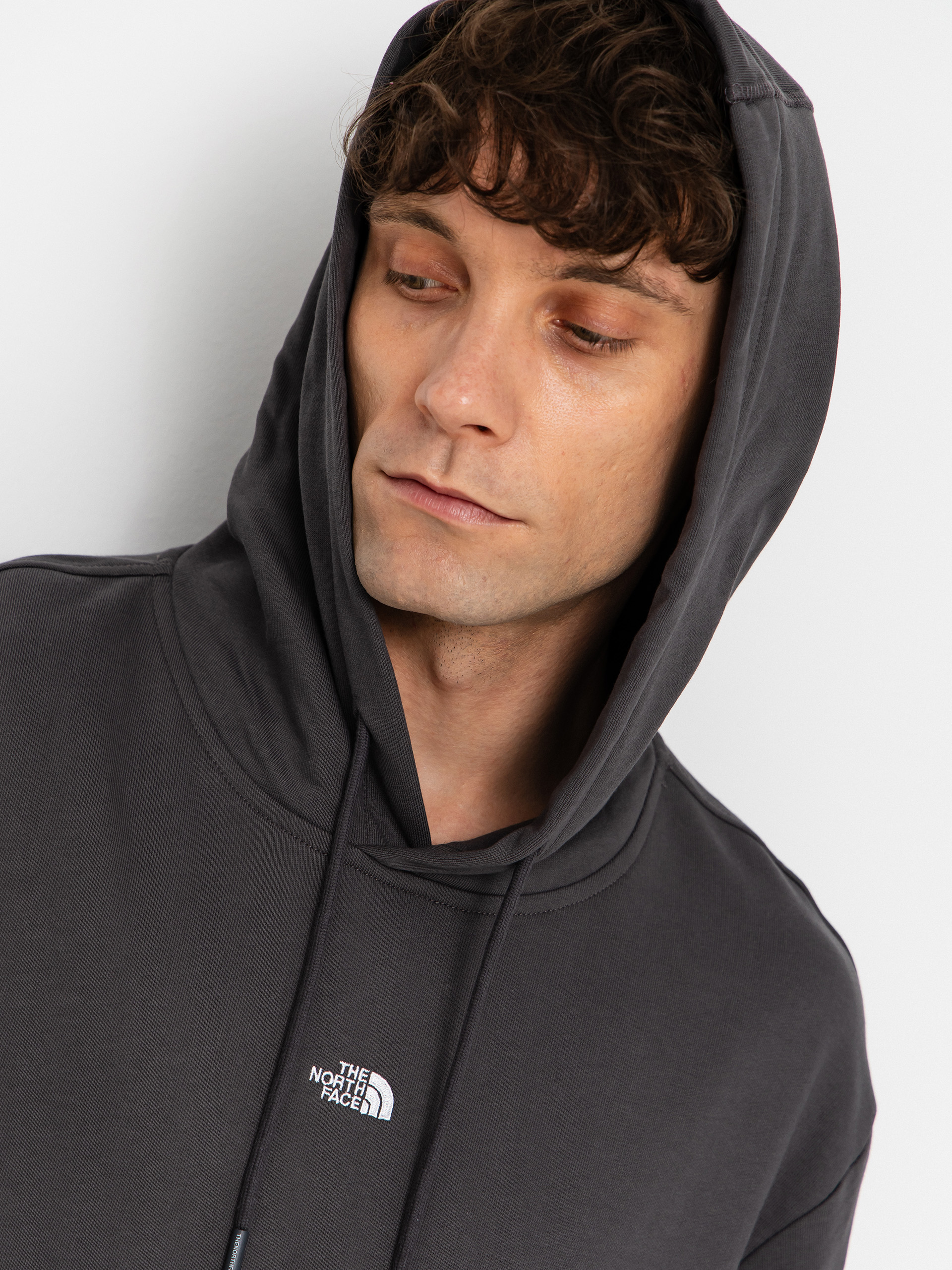 Hanorac cu glugă The North Face Essential Light Relaxed HD (anthracite grey)