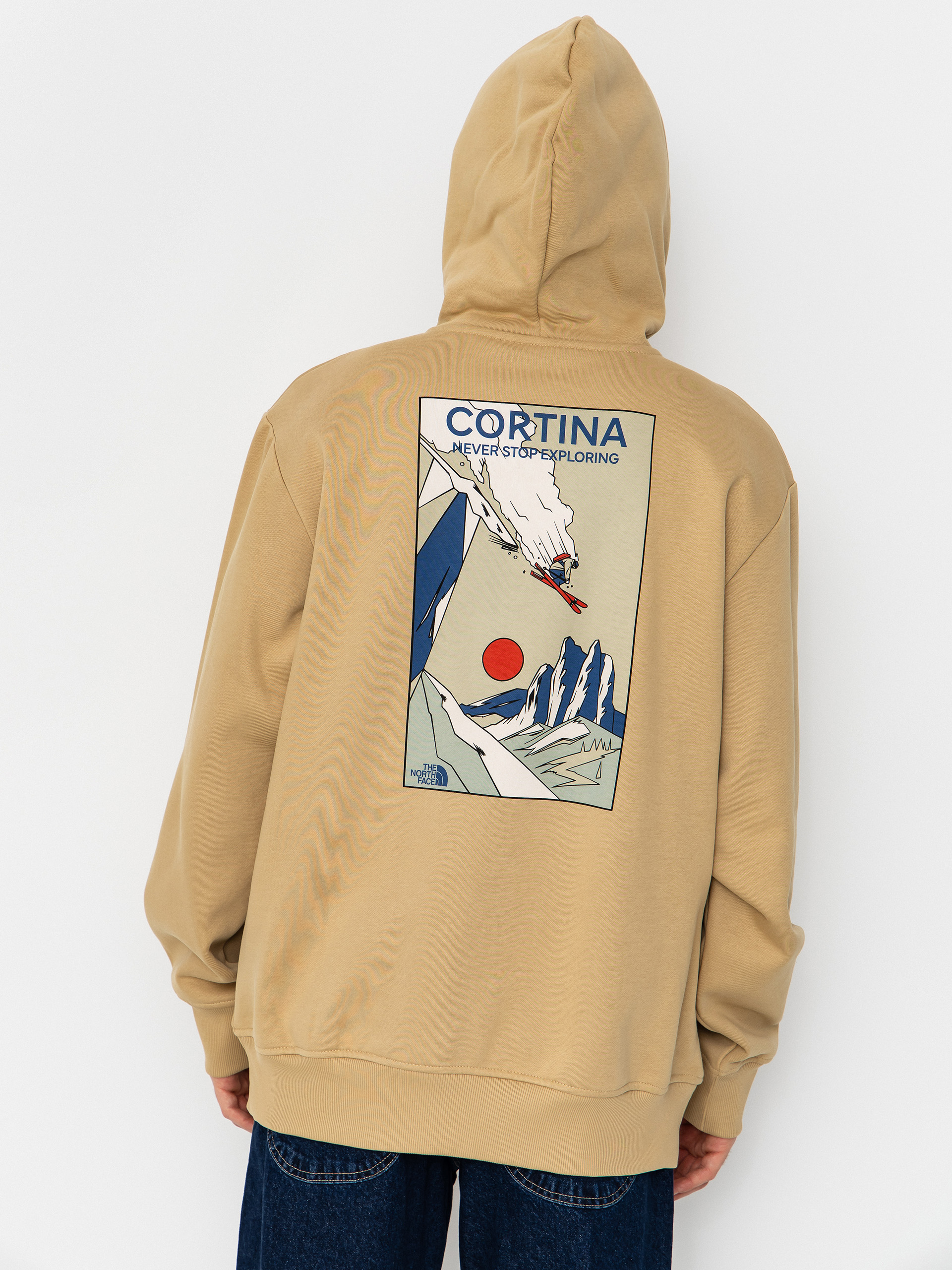 Hanorac cu glugu0103 The North Face Mountain Celebration Relaxed HD (khaki stone)