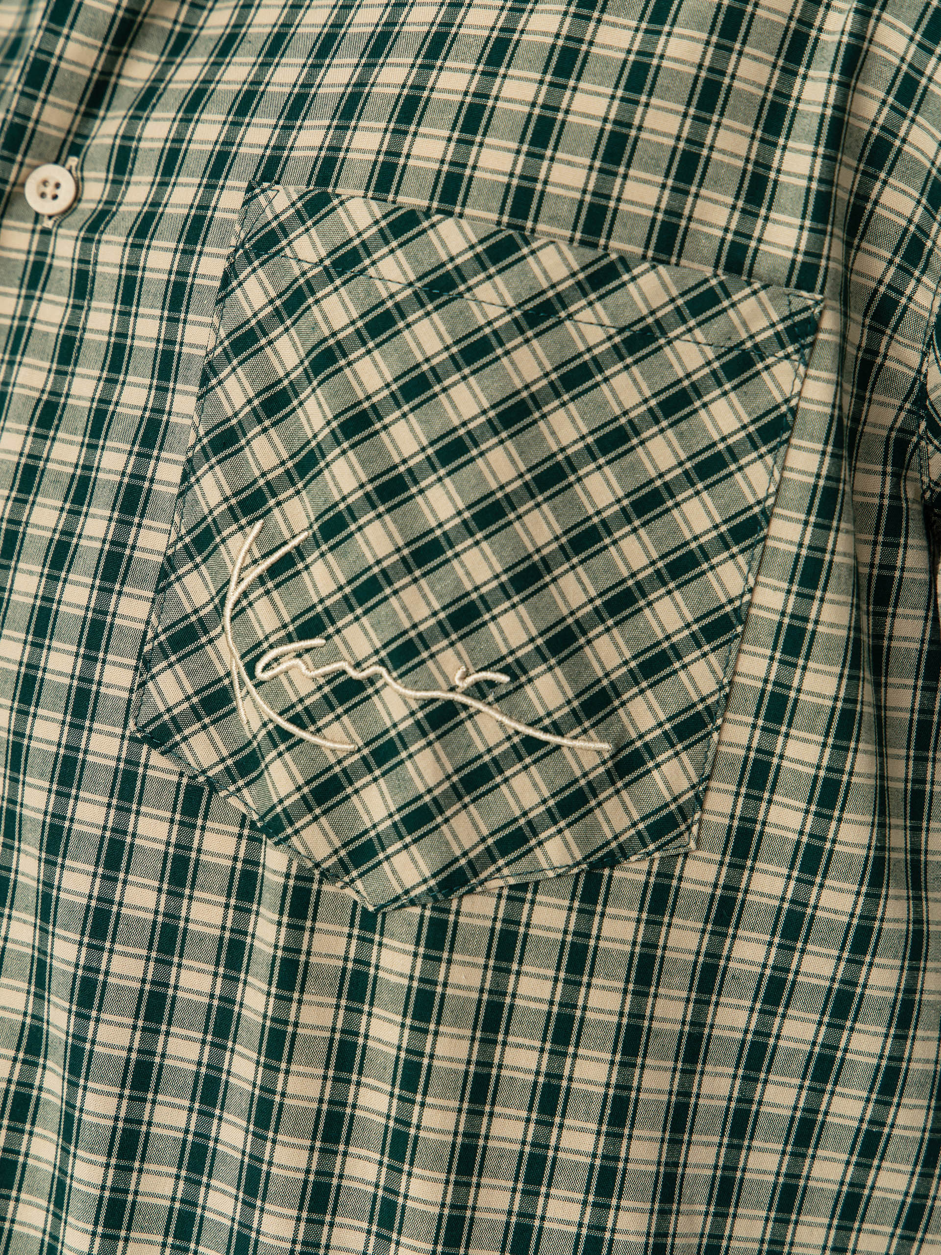 Cămașă Karl Kani Signature Check Boxy (green)