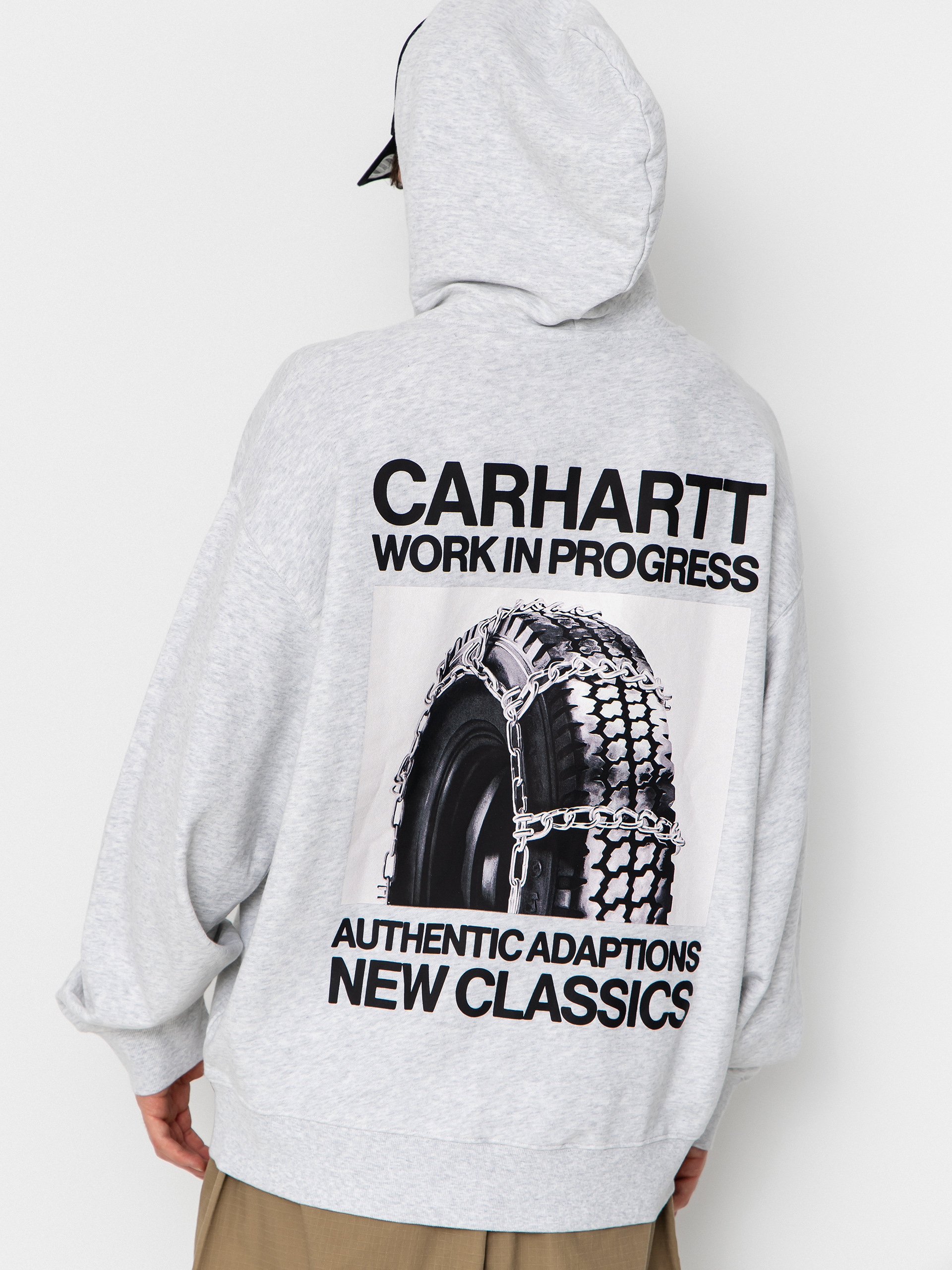 Hanorac cu glugă Carhartt WIP Sean Hamilton HD (ash heather)