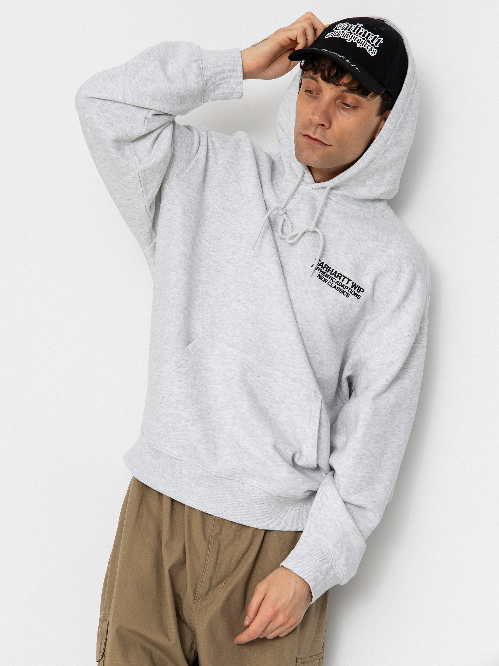 Hanorac cu glugă Carhartt WIP Sean Hamilton HD (ash heather)