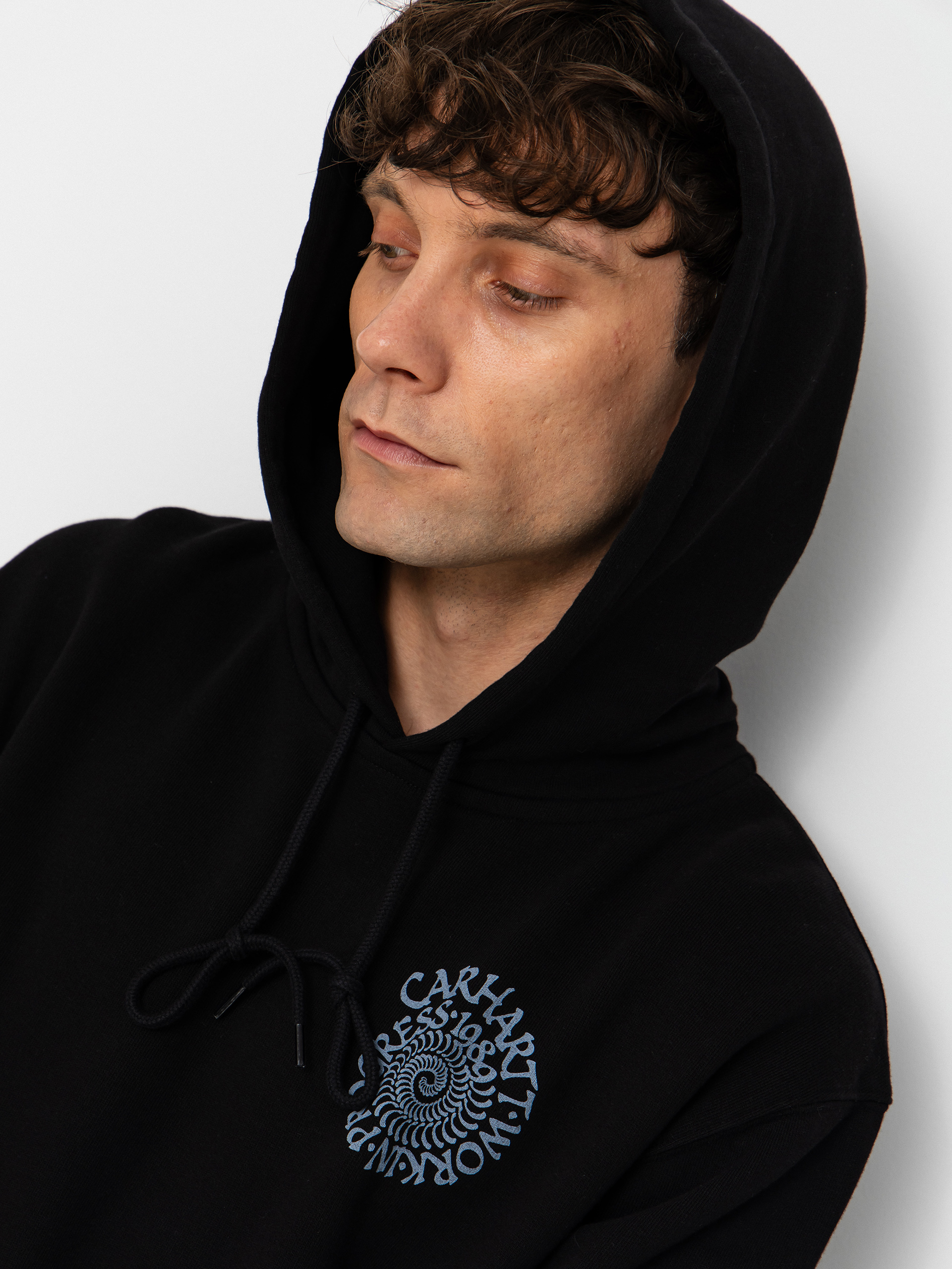Hanorac cu glugă Carhartt WIP Spiral HD (black)