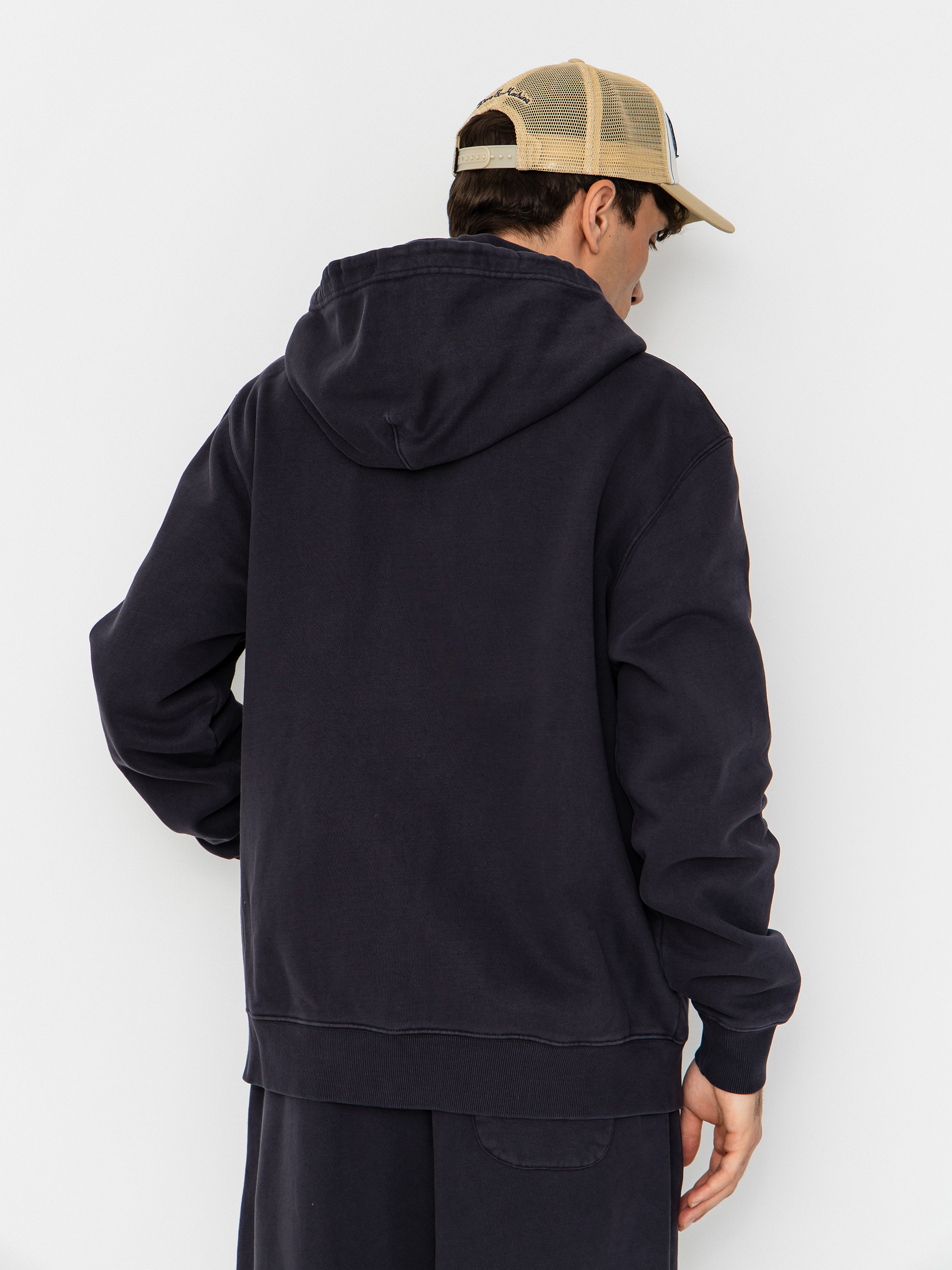 Hanorac cu glugă Deus Ex Machina Shield Garment Dyed ZHD (black)