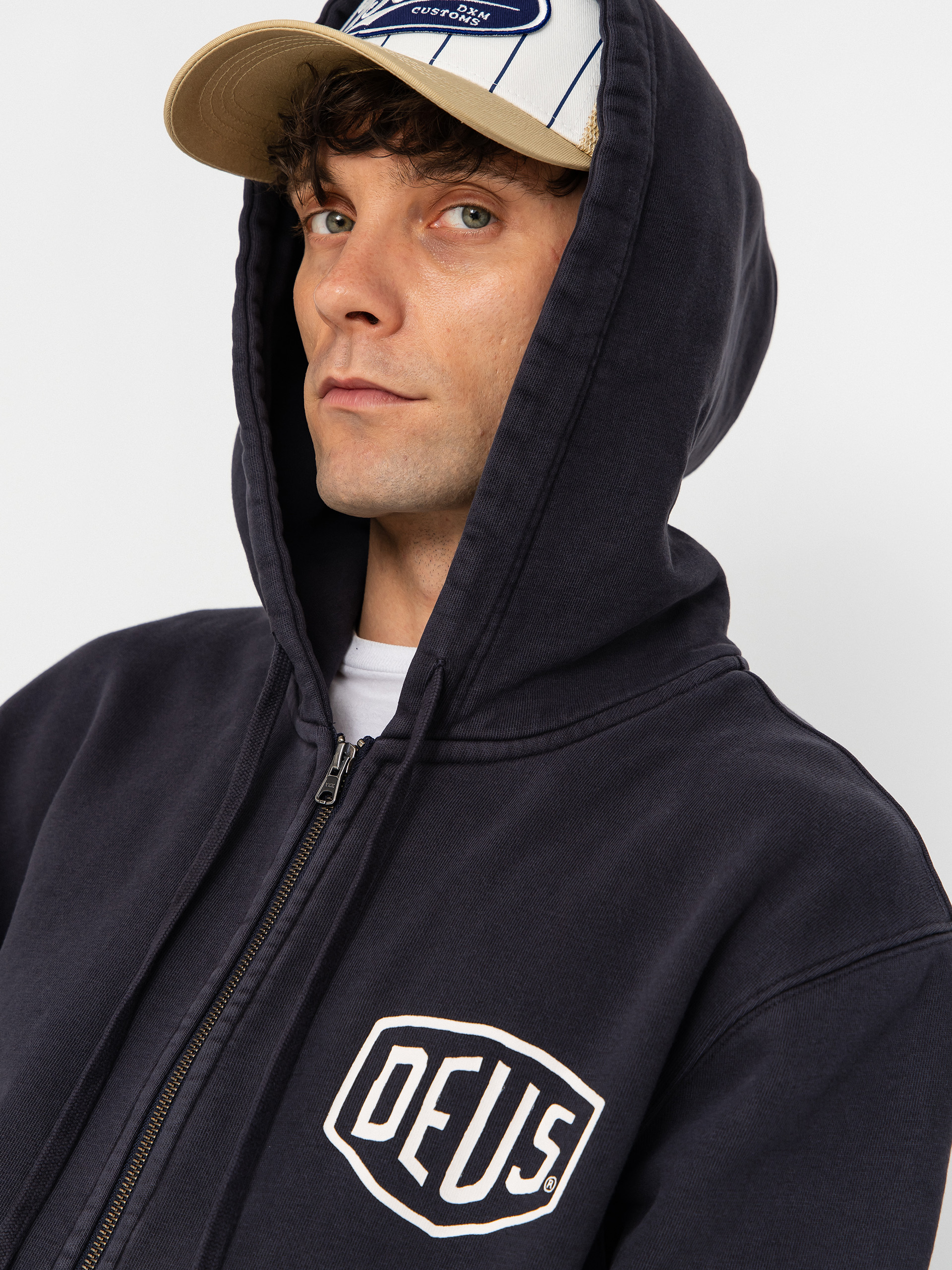 Hanorac cu glugă Deus Ex Machina Shield Garment Dyed ZHD (black)