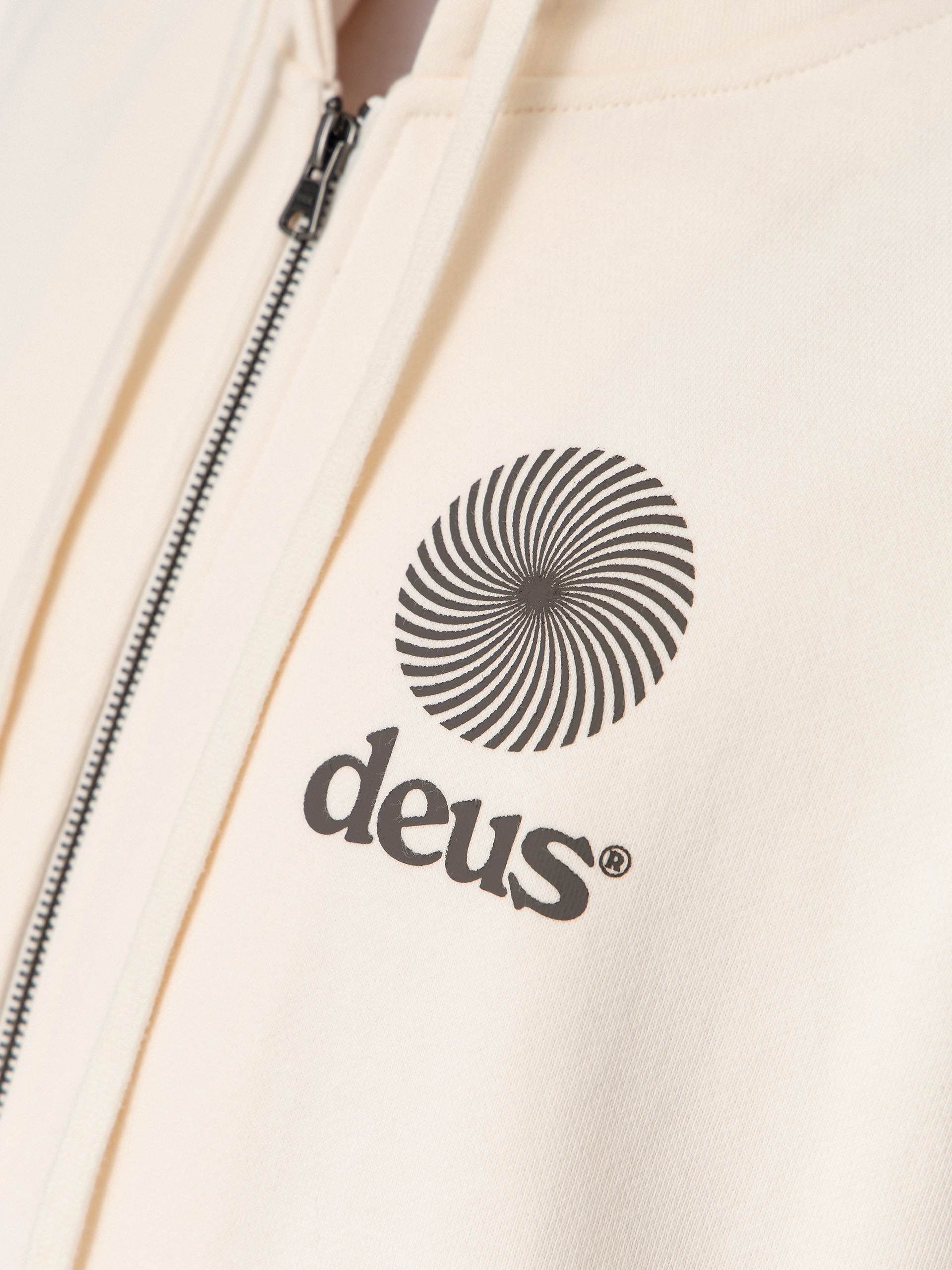 Hanorac cu glugă Deus Ex Machina Strata ZHD (dirty white)