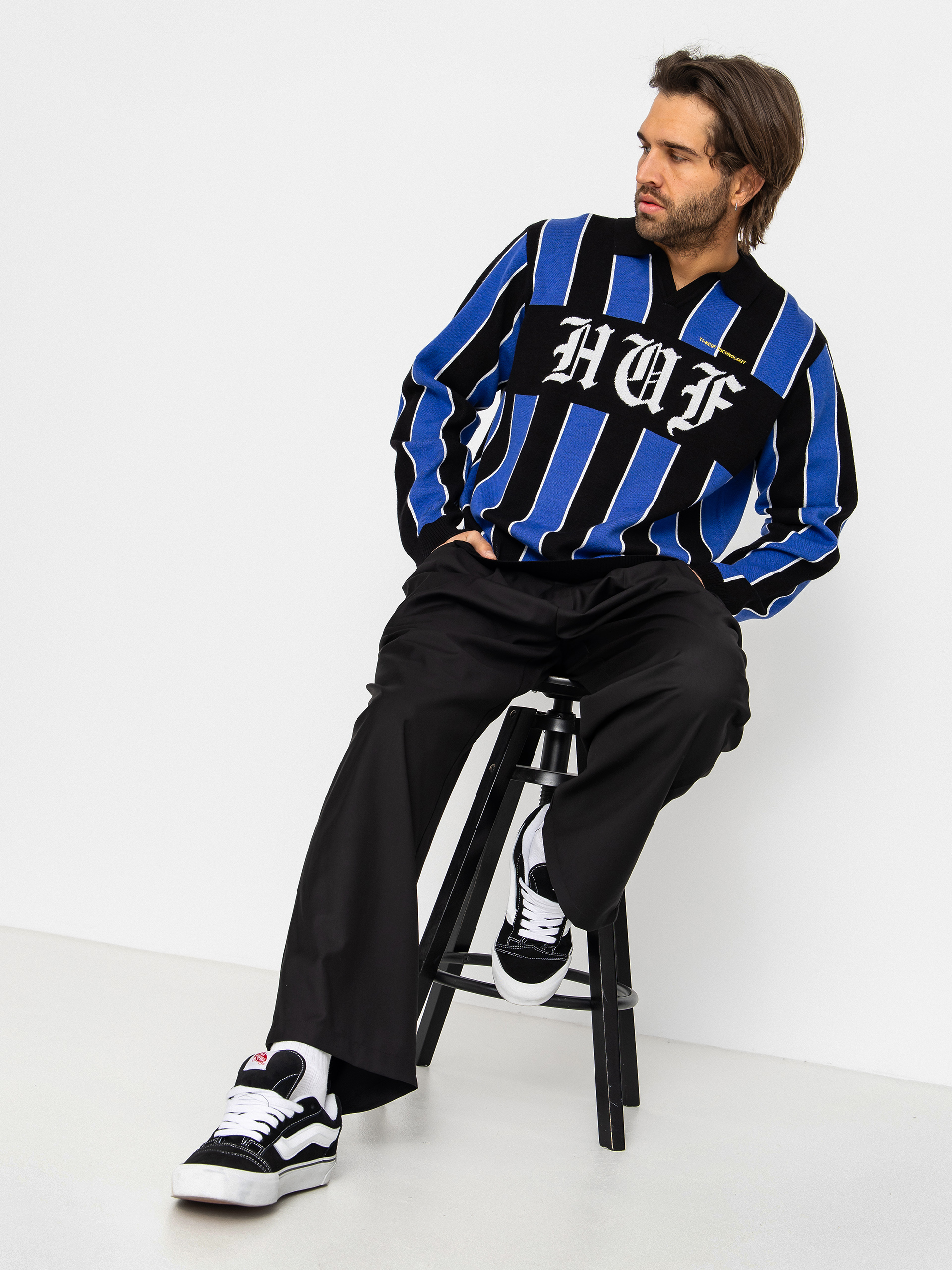 Pulover HUF Midfield Jersey (electric blue)