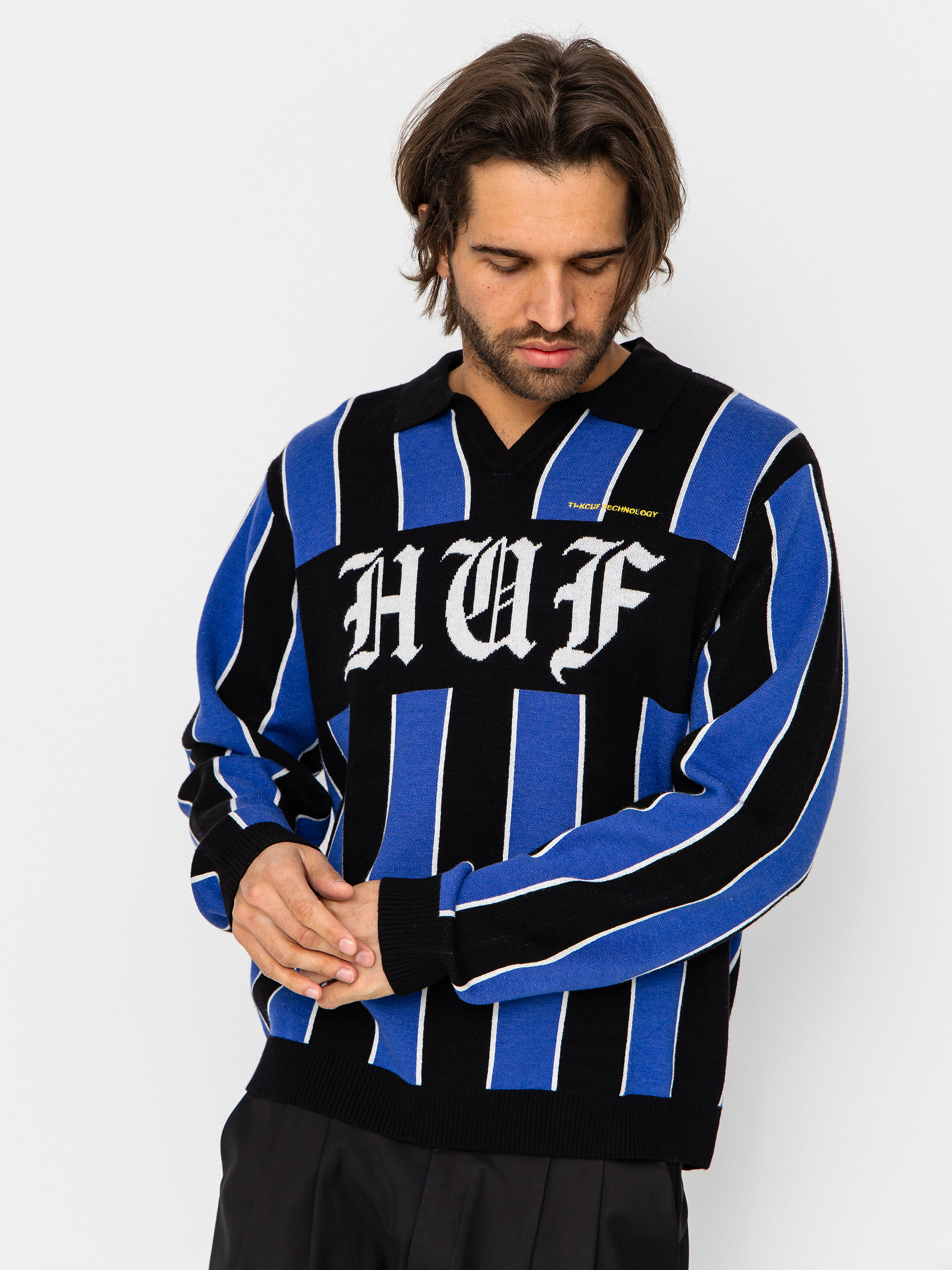 Pulover HUF Midfield Jersey (electric blue)