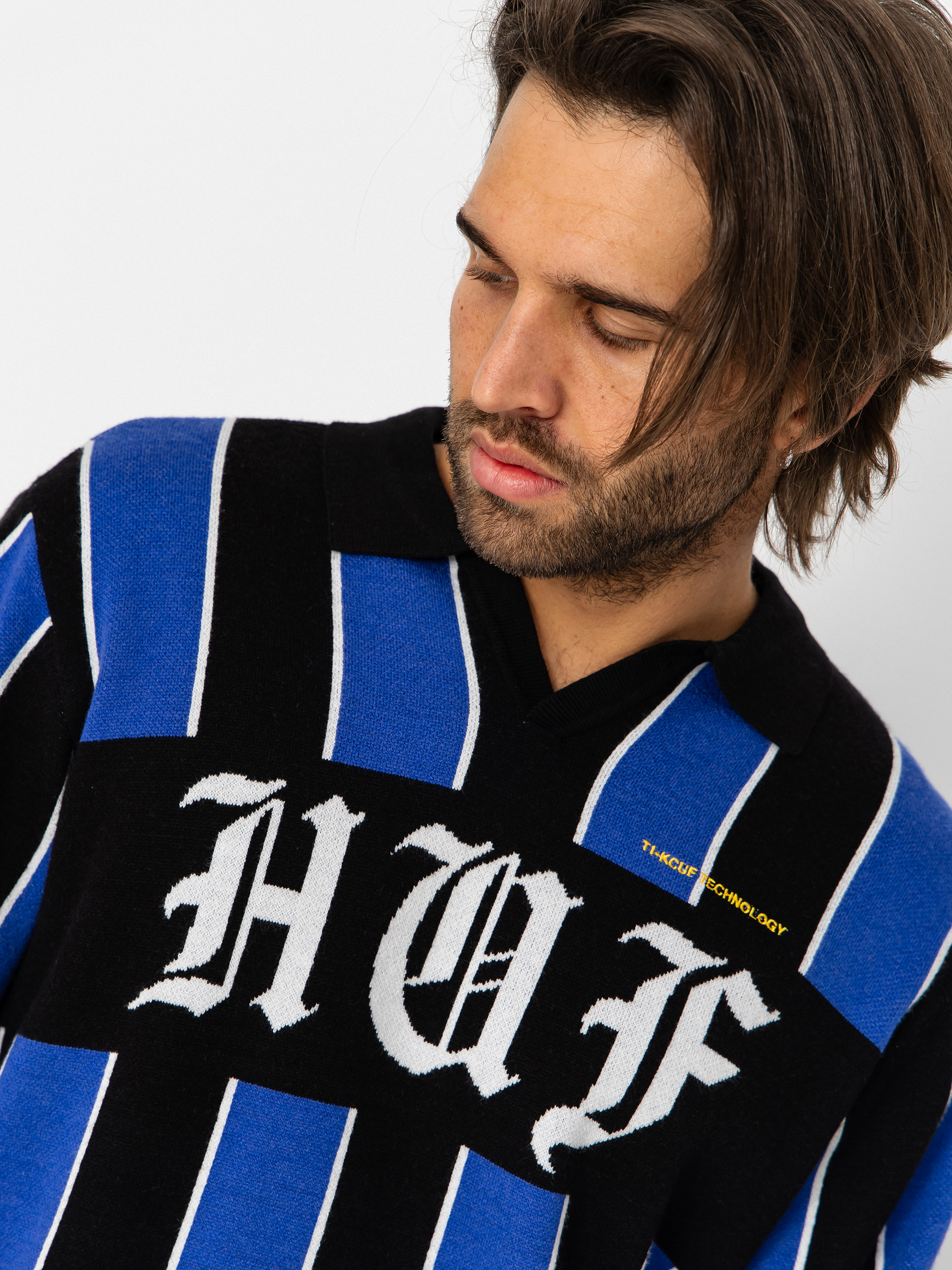 Pulover HUF Midfield Jersey (electric blue)