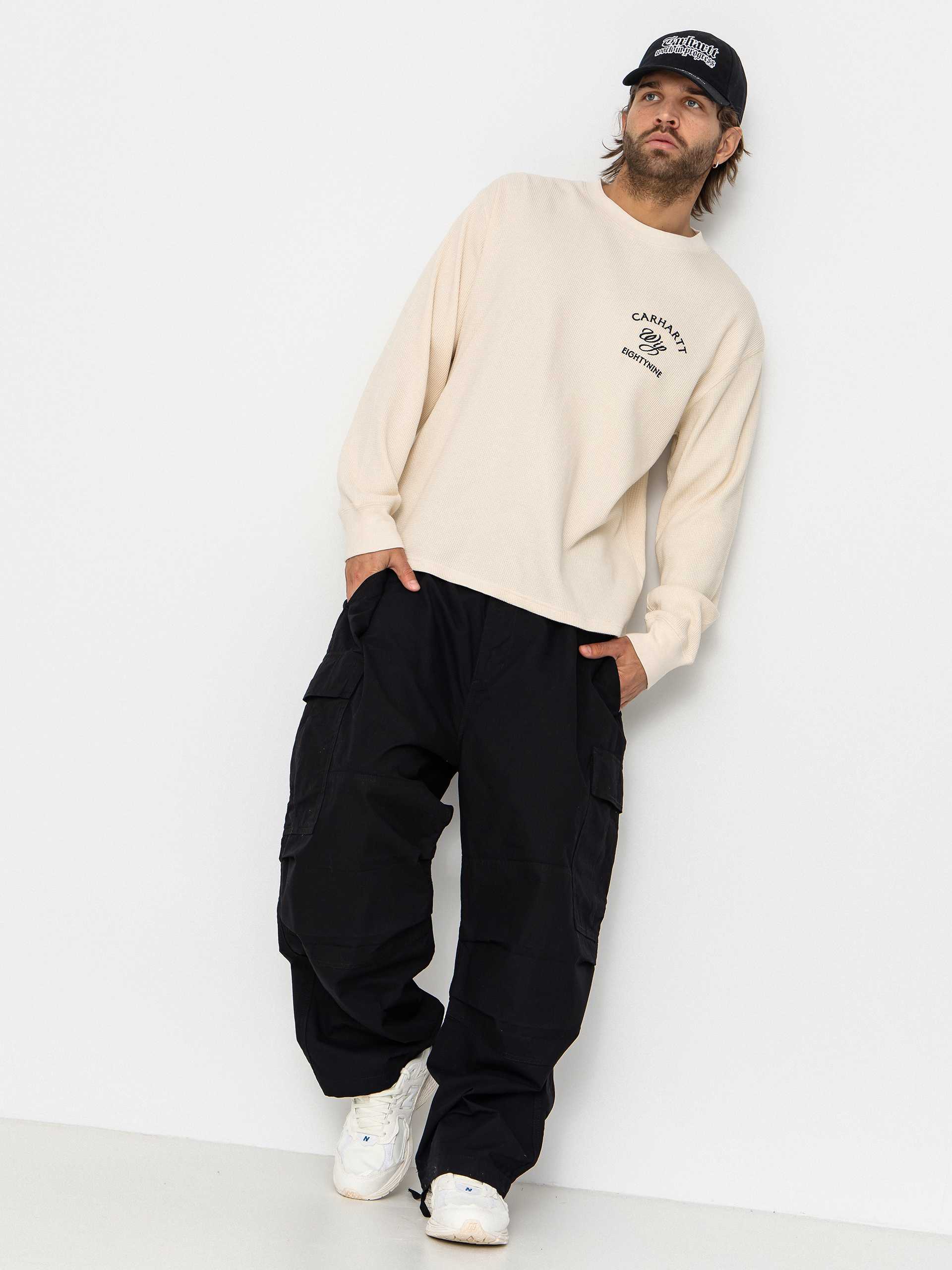 Longsleeve Carhartt WIP Eightynine Waffle (natural/black)