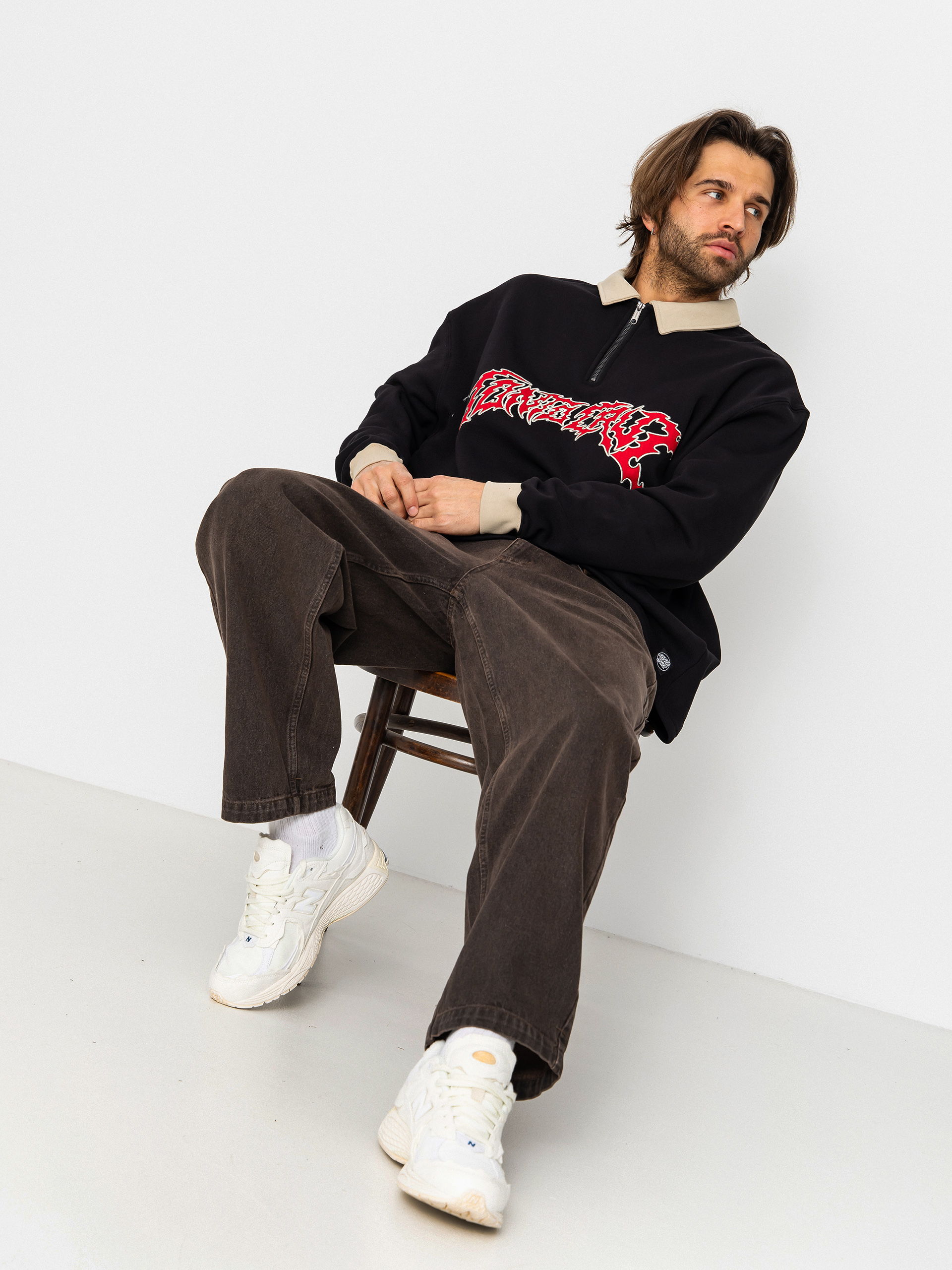 Hanorac Santa Cruz Out Of Time Strip 1/4 Zip (black)