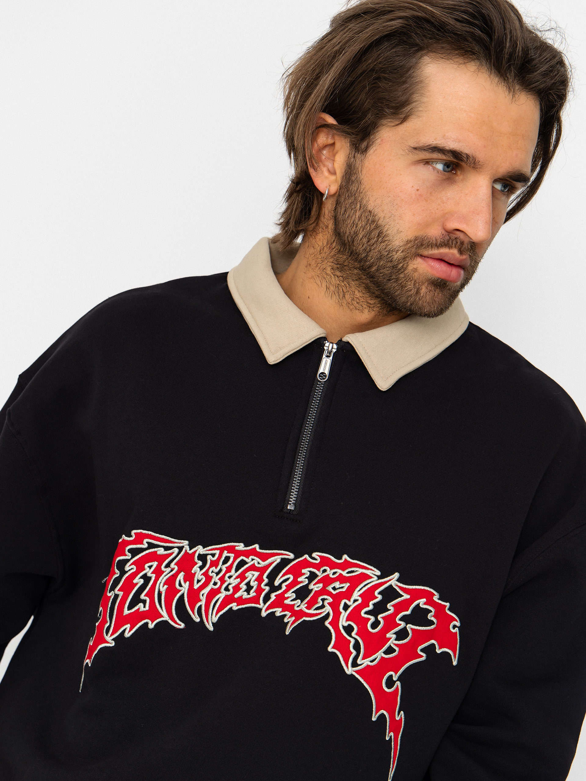 Hanorac Santa Cruz Out Of Time Strip 1/4 Zip (black)