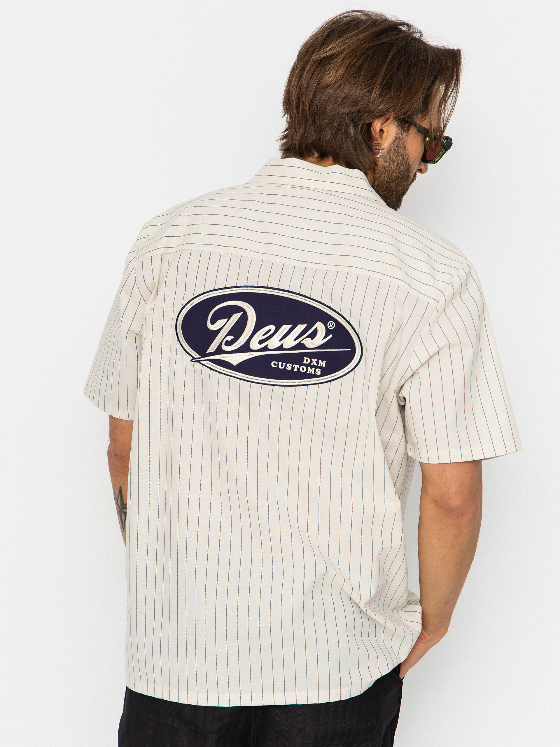 Cămașă Deus Ex Machina Forecourt Stripe (dirty white)