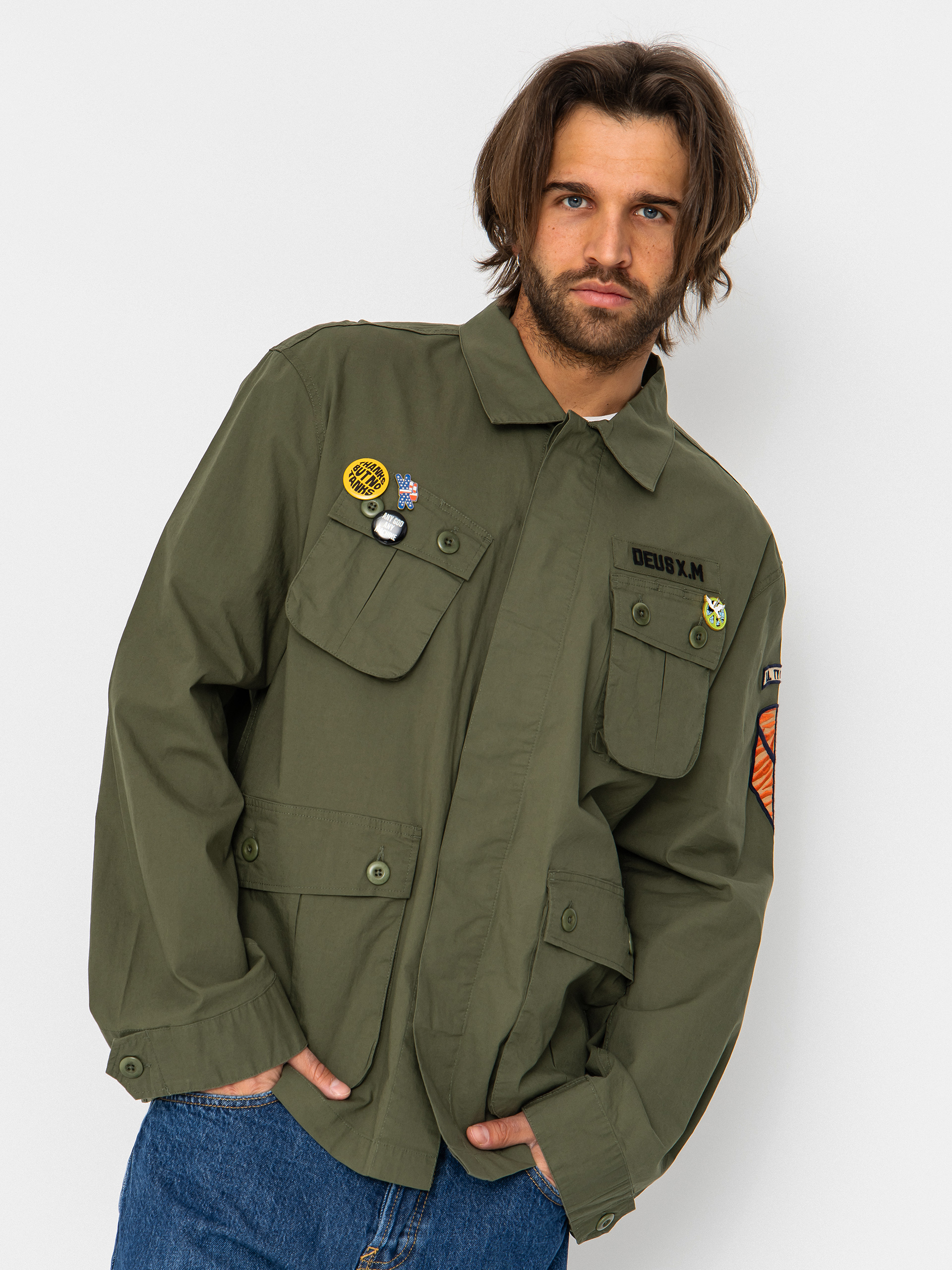 Cămașă Deus Ex Machina Power Overshirt (pine green)