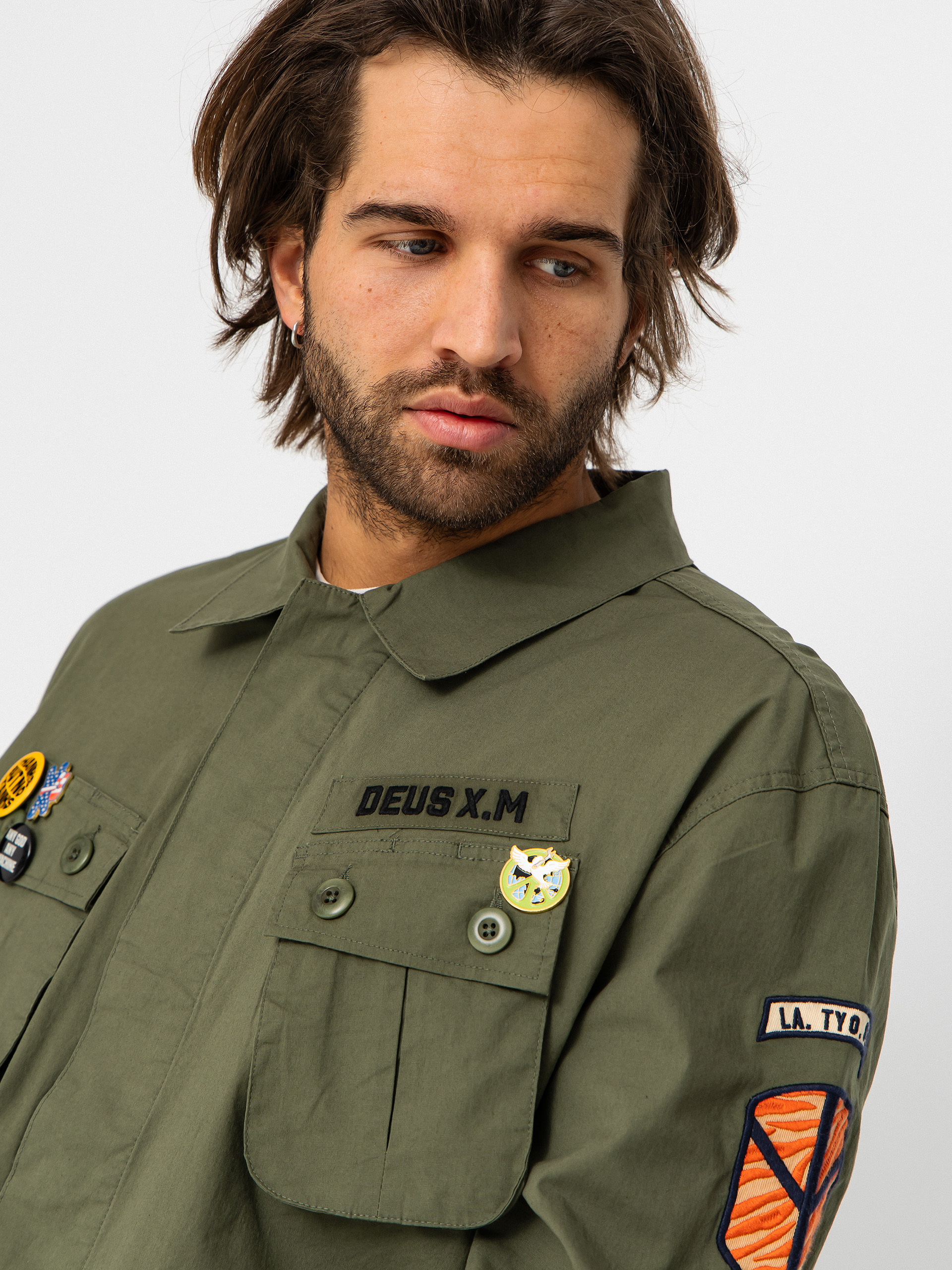 Cămașă Deus Ex Machina Power Overshirt (pine green)