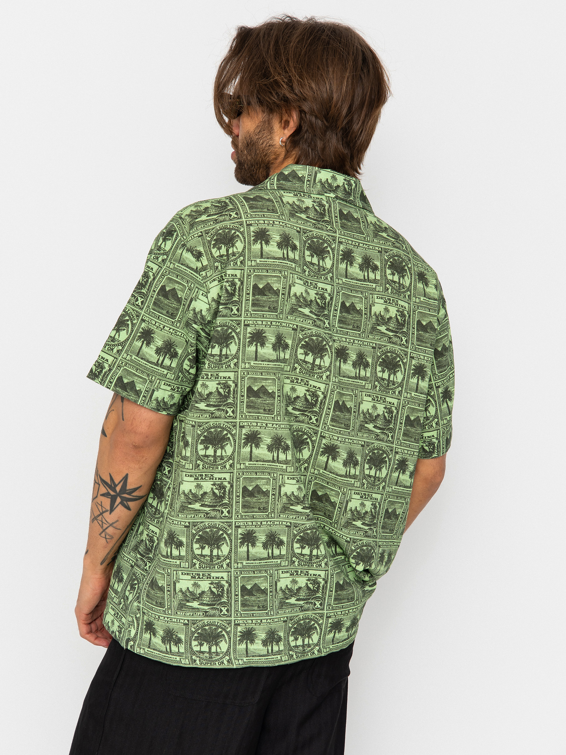 Cămașă Deus Ex Machina Mail Man (green)